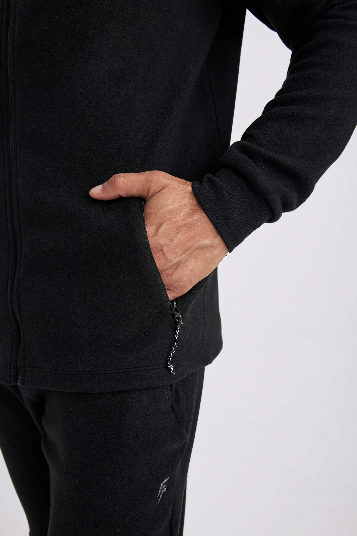 DeFactoFit Standard Fit Fleece Cardigan