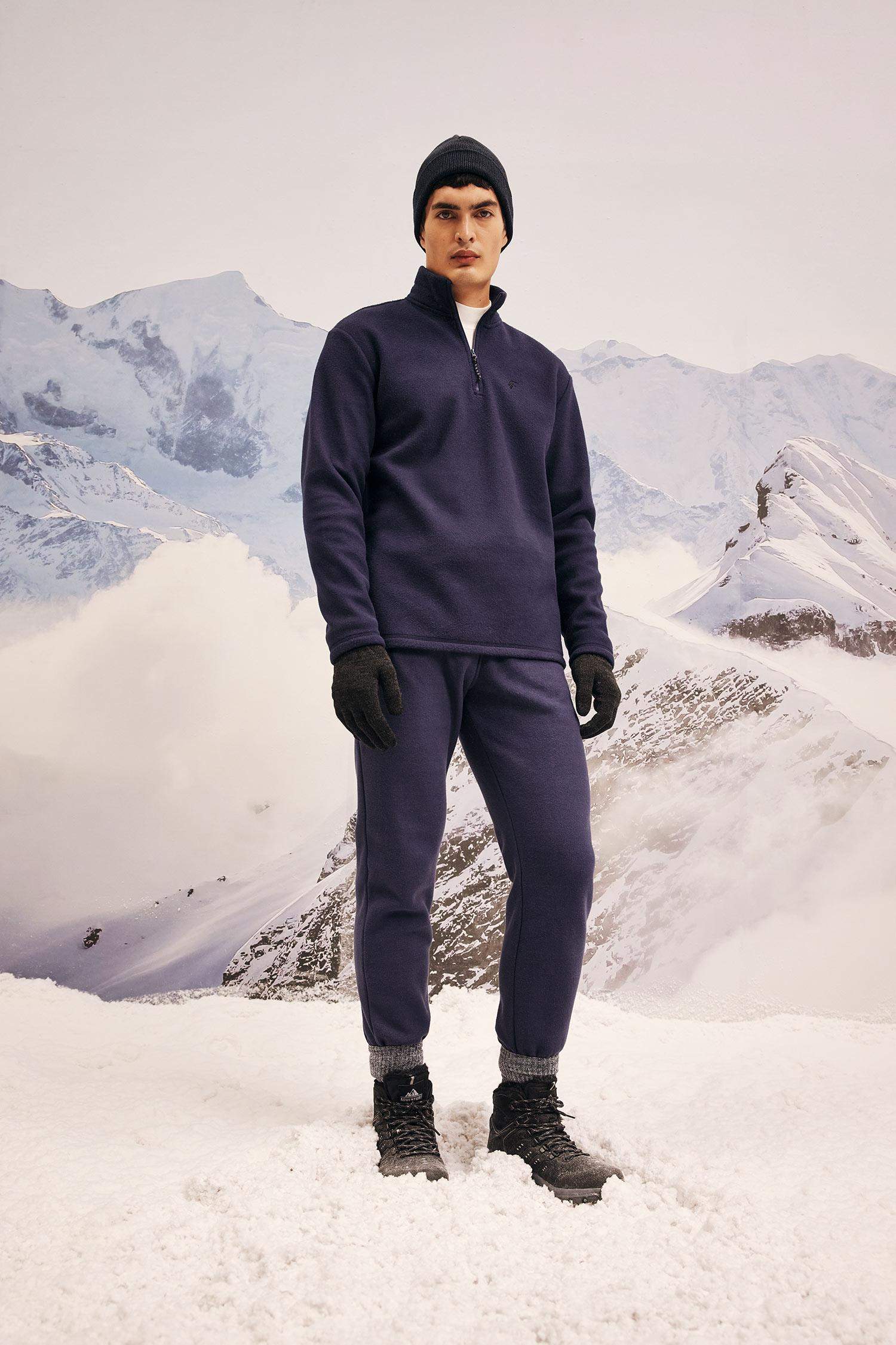 DeFactoFit Sporcu Polar Jogger Eşofman Altı Standart Fit Çift Cepli