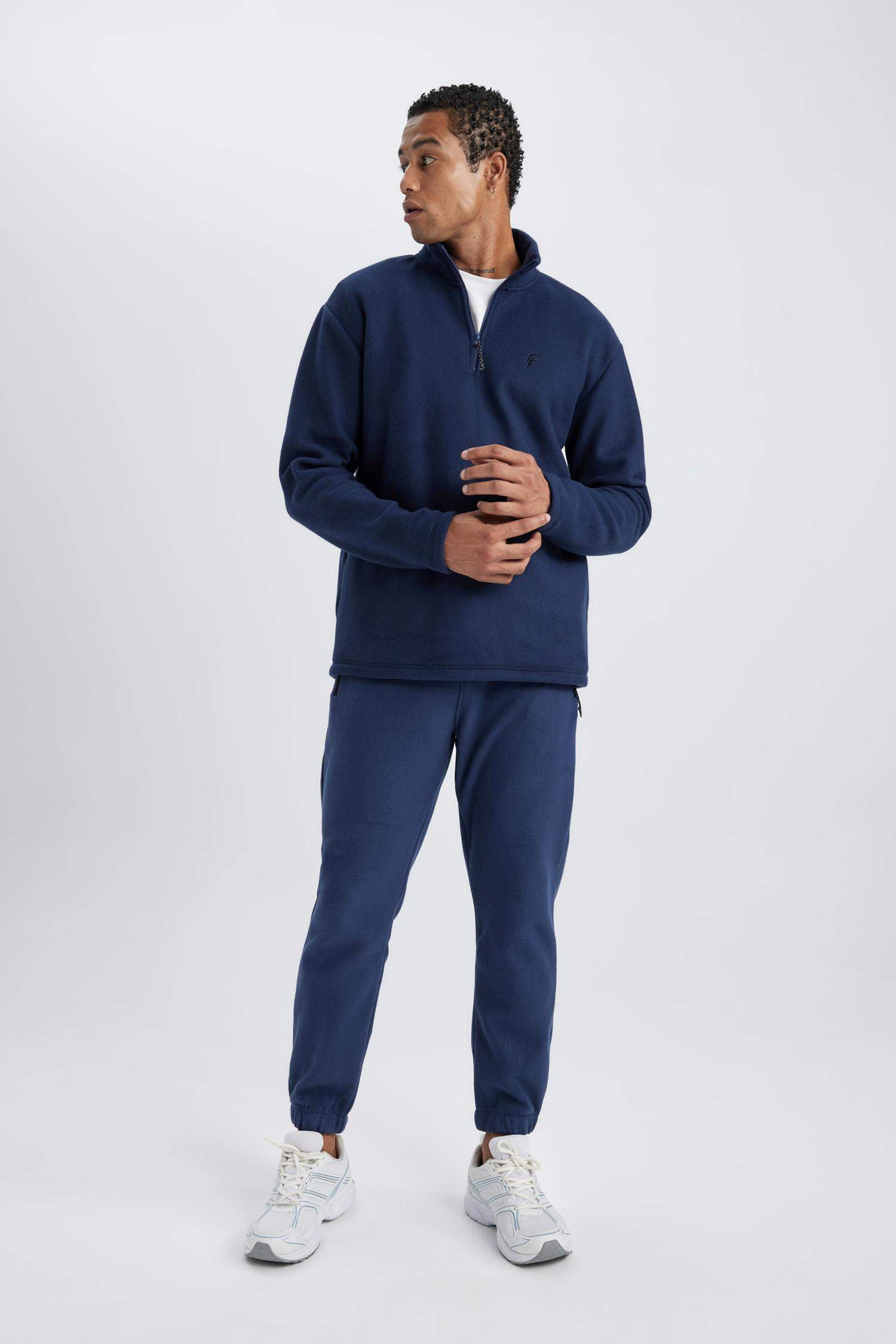 DeFactoFit Sporcu Polar Jogger Eşofman Altı Standart Fit Çift Cepli