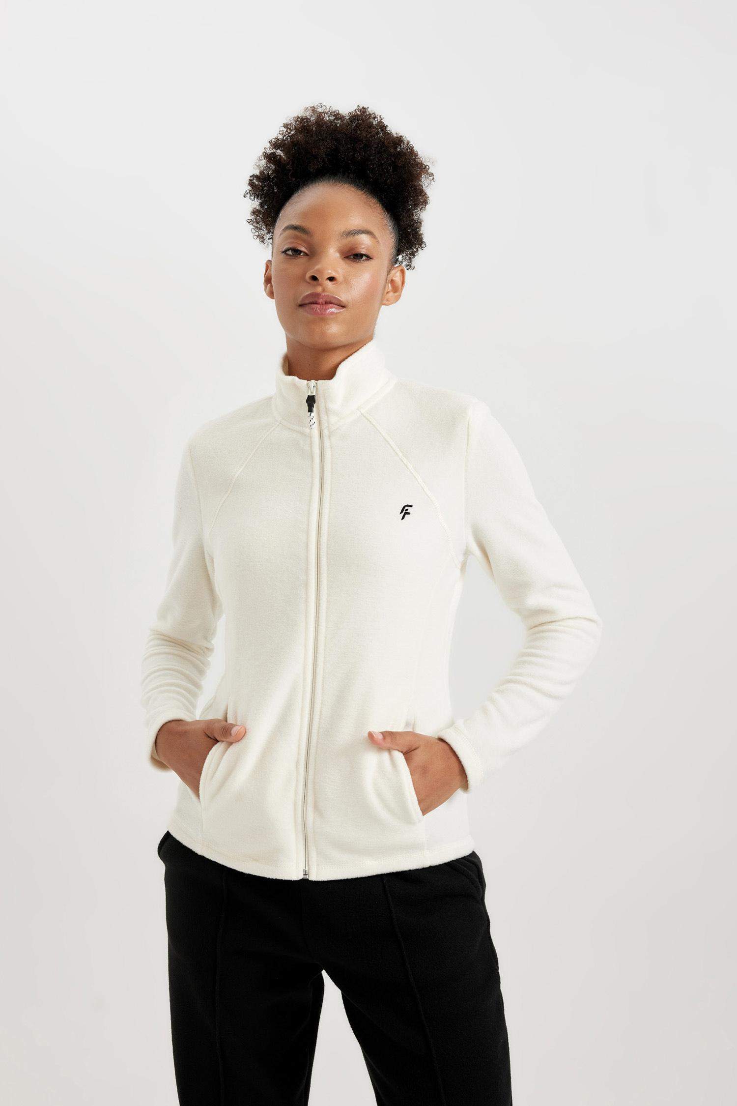 DeFactoFit Standard Fit Fleece Cardigan