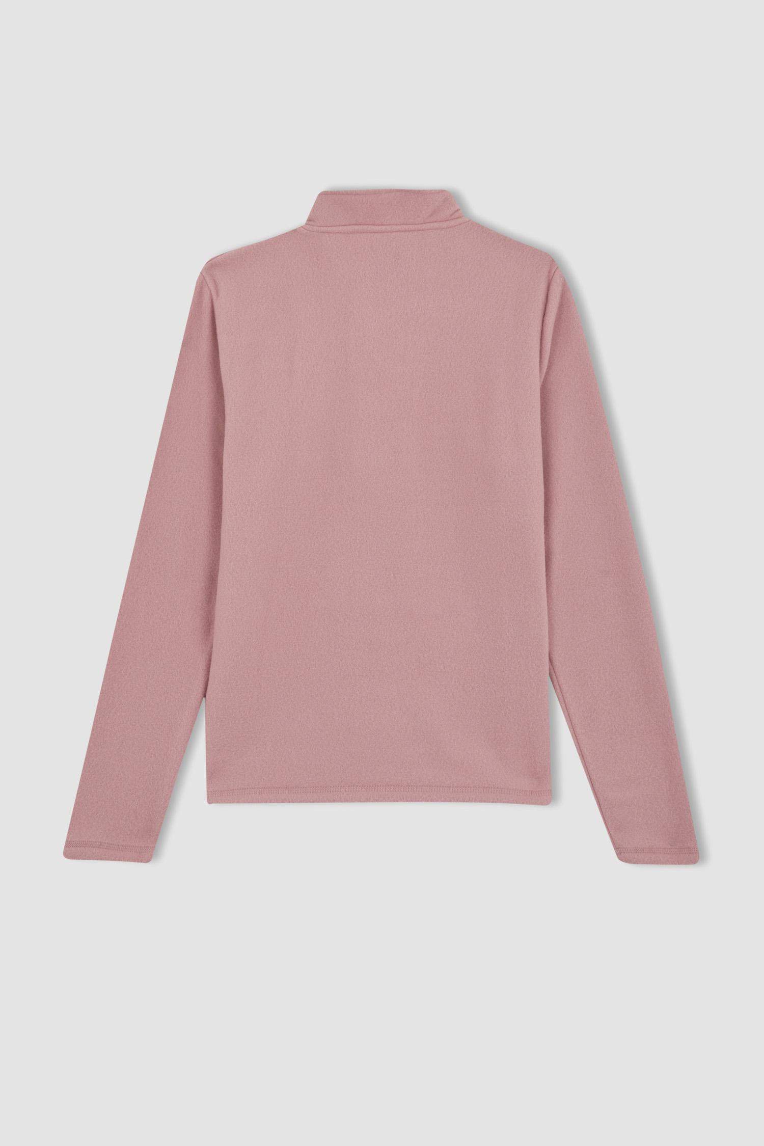 سويت شيرت قطيفة بطبعة شعار قصة عادية بسوسته