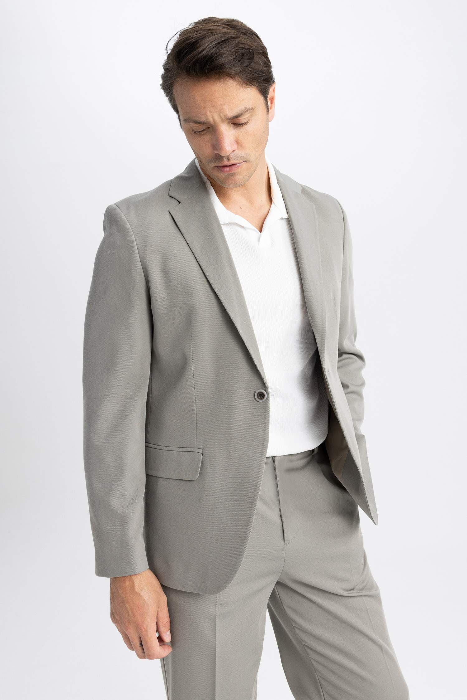 Relax Fıt Astarlı Blazer Ceket