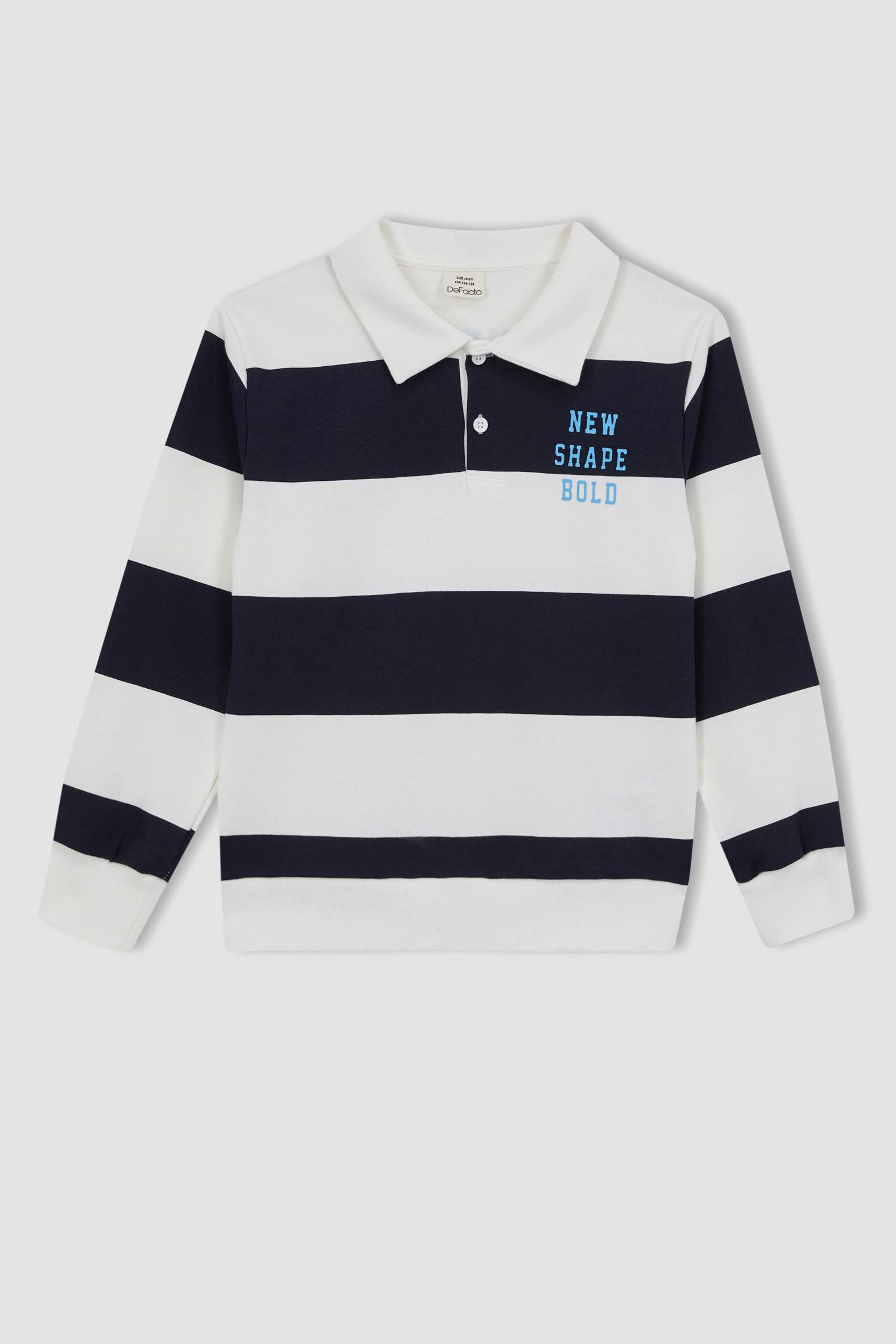 سويت شيرت ولادي قصة عادية بياقة بولو