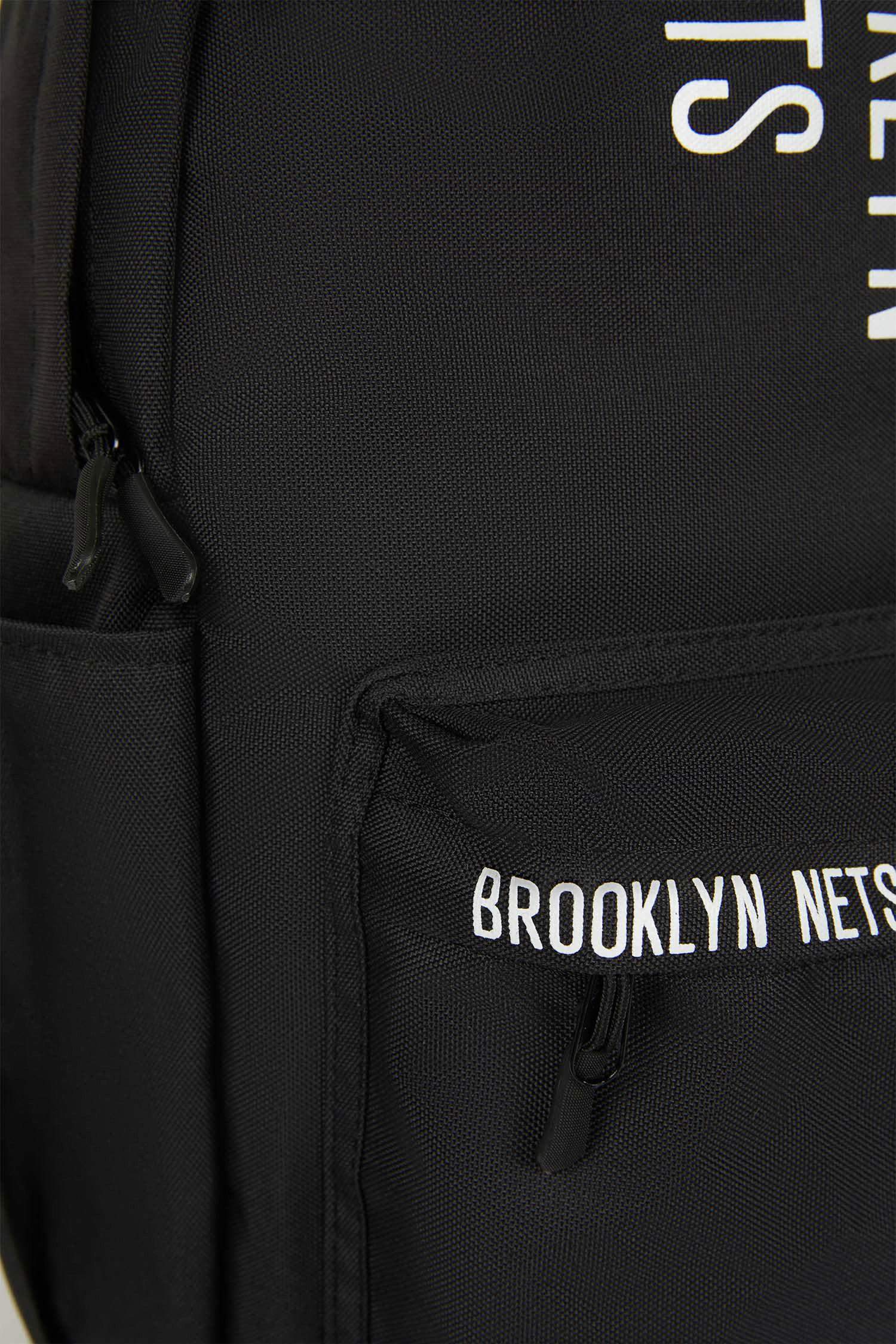 Unisex NBA Brooklyn Nets Su İtici Kumaş Okul Çantası