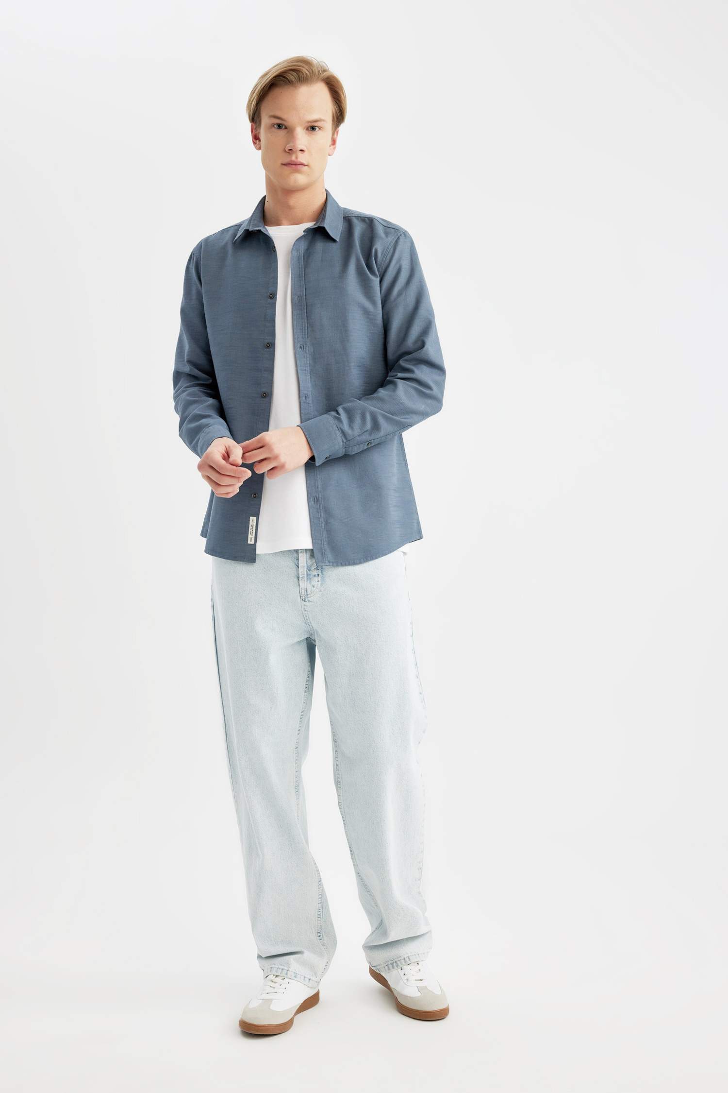 Slim Fit Cotton Long Sleeve Shirt