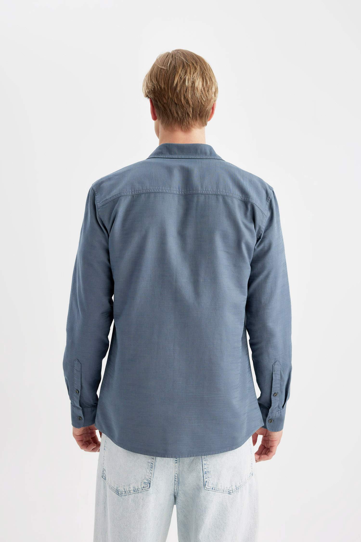 Slim Fit Cotton Long Sleeve Shirt