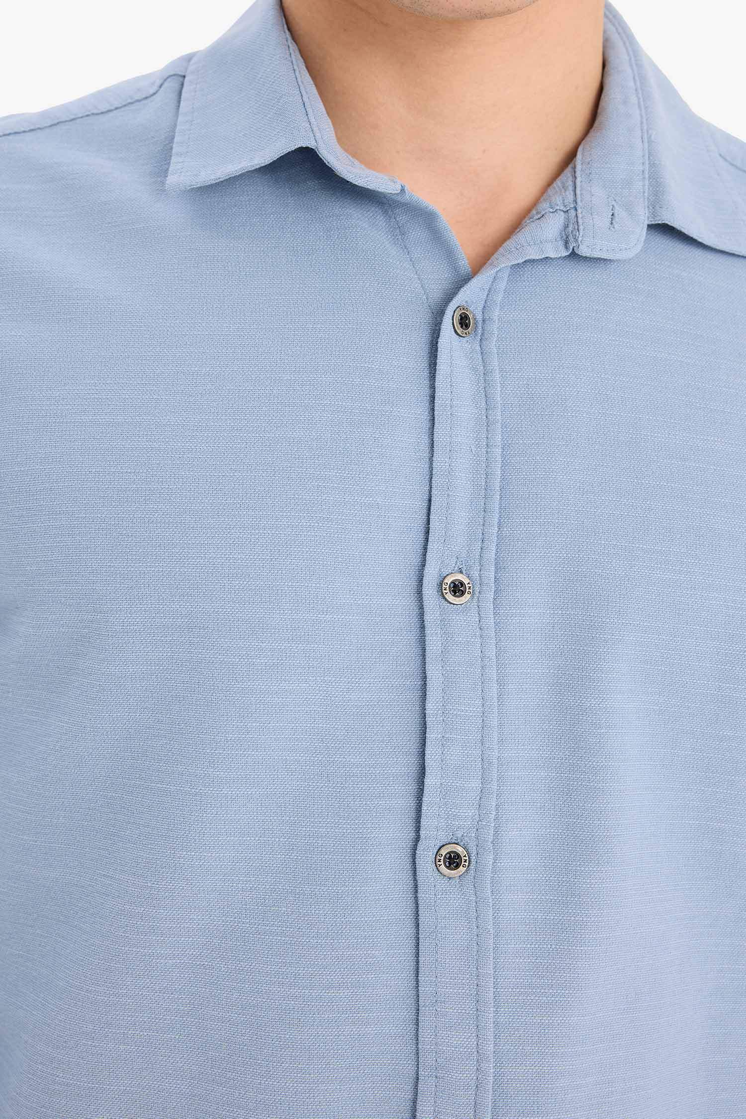 Slim Fit Cotton Long Sleeve Shirt