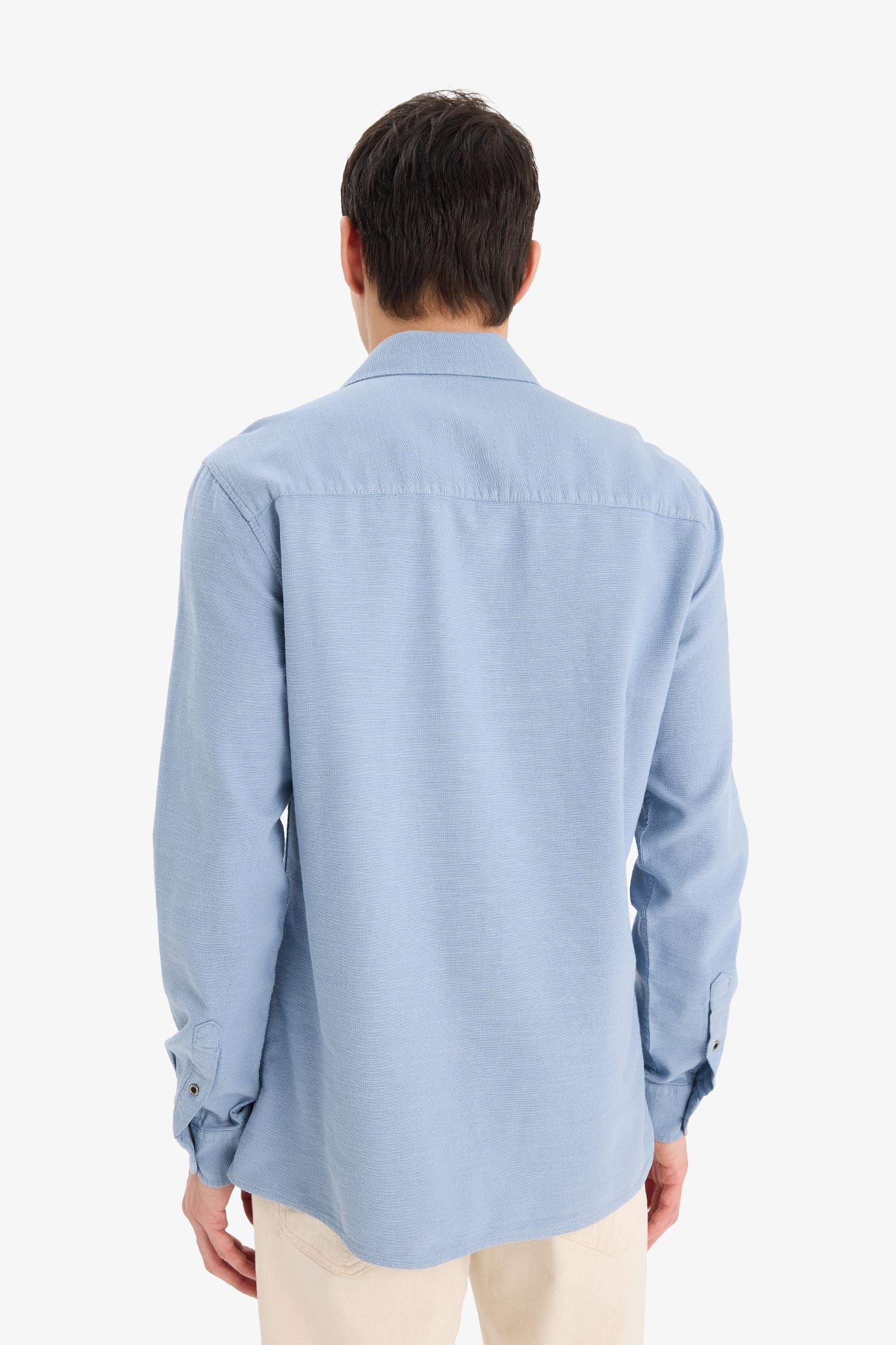 Slim Fit Cotton Long Sleeve Shirt