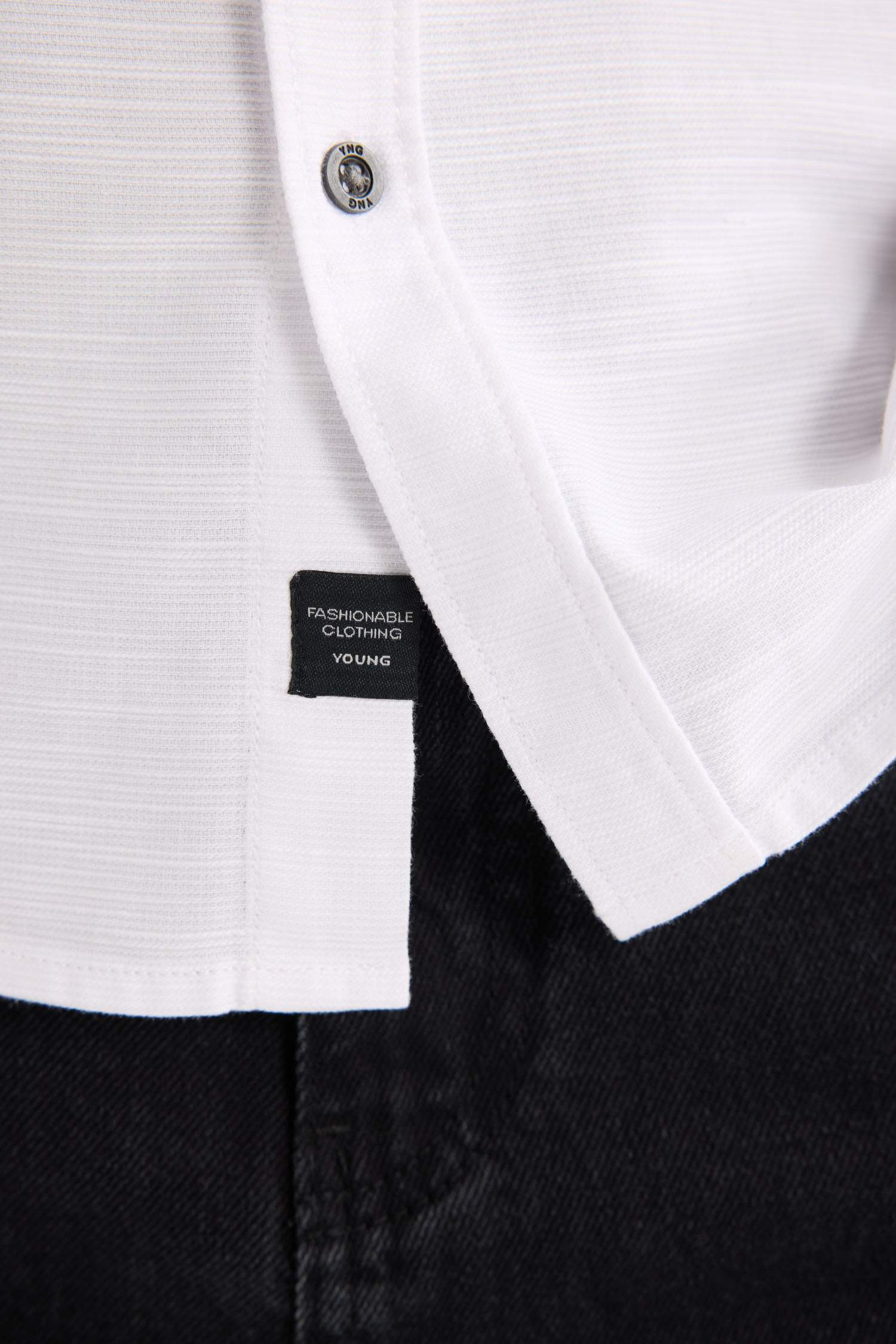 Slim Fit Dar Kesim Pamuklu Basic Düz Uzun Kollu Beyaz Gömlek