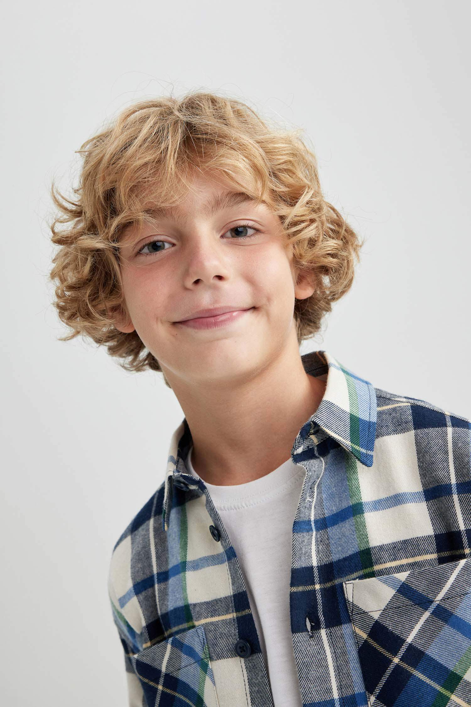 Ұлдарға поло жаға ұзын жеңді Ұзын жеңді көйлек