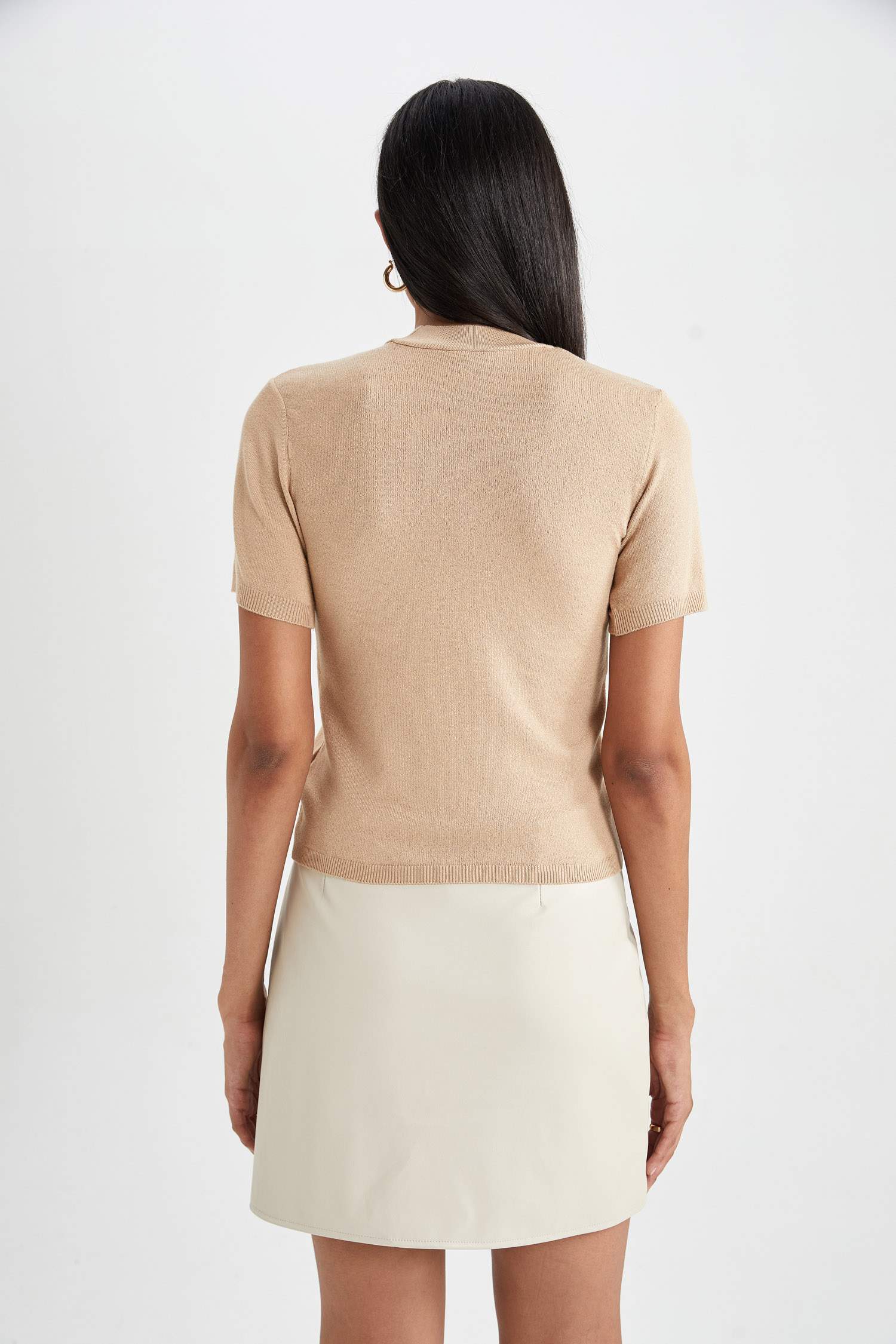 Fitted Half Turtleneck Pullover