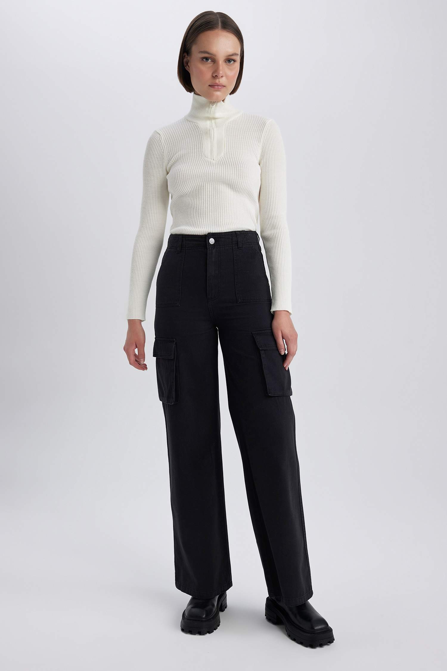 Gabardine Standard Cotton Trousers