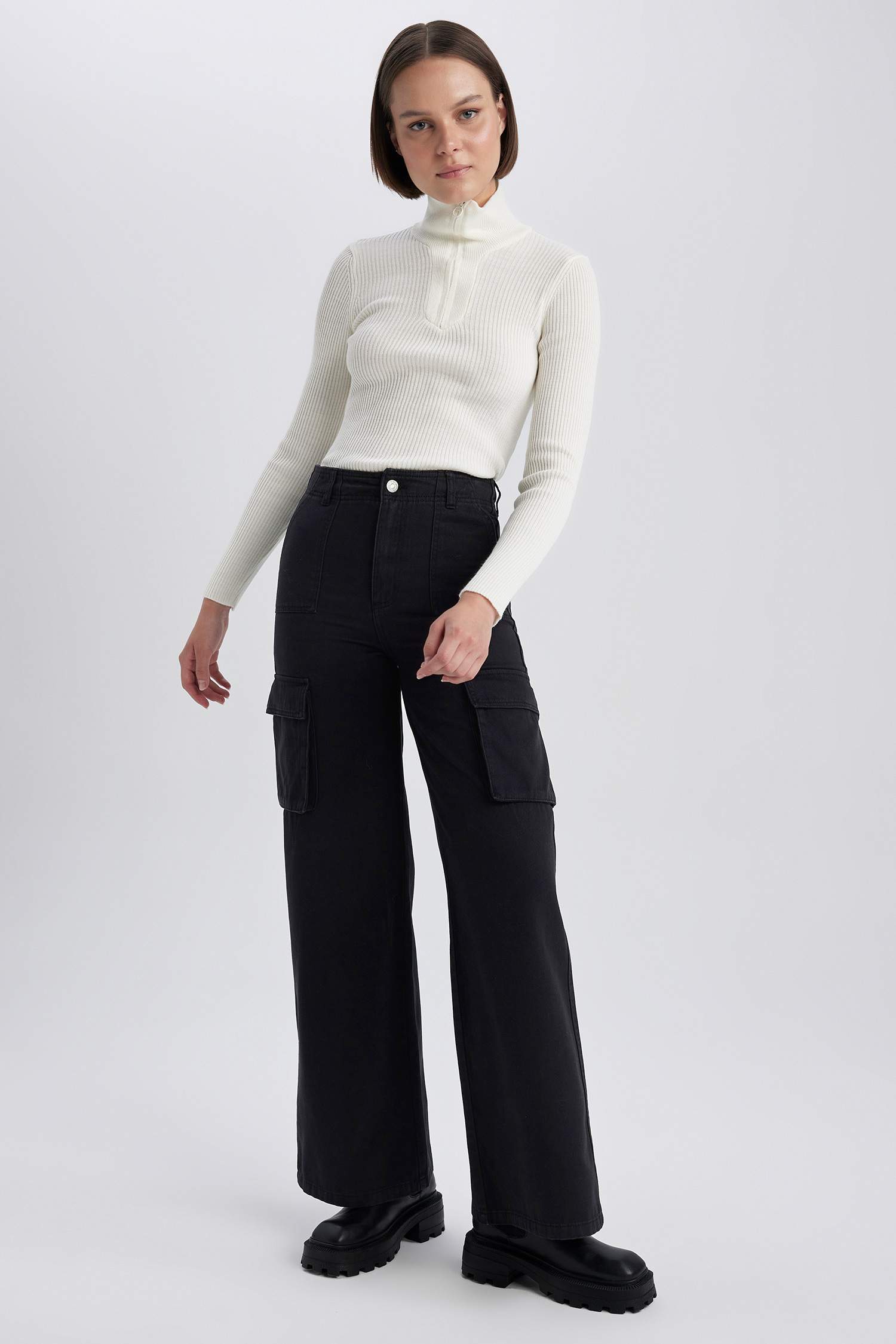 Gabardine Standard Cotton Trousers