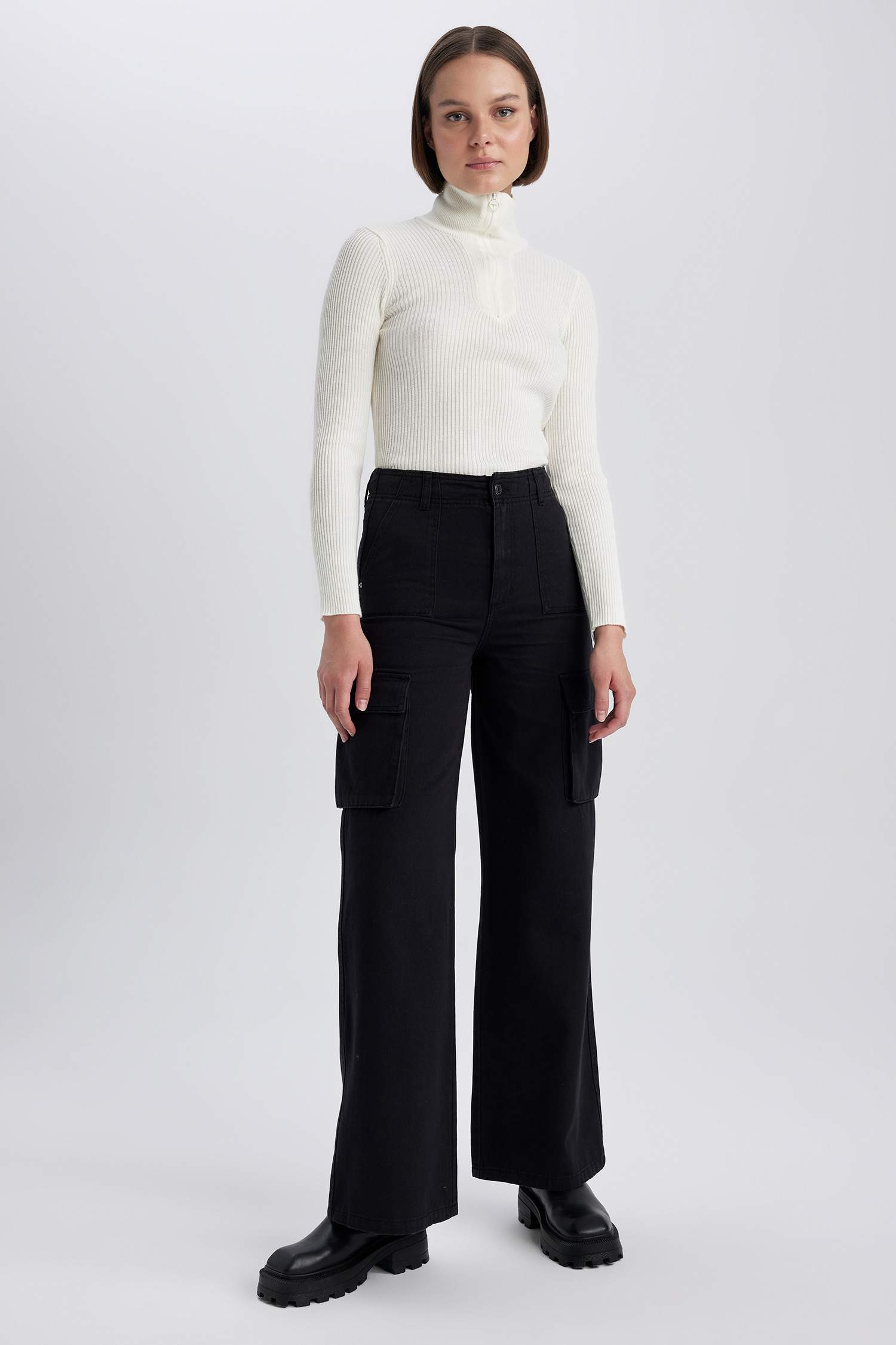 Gabardine Standard Cotton Trousers