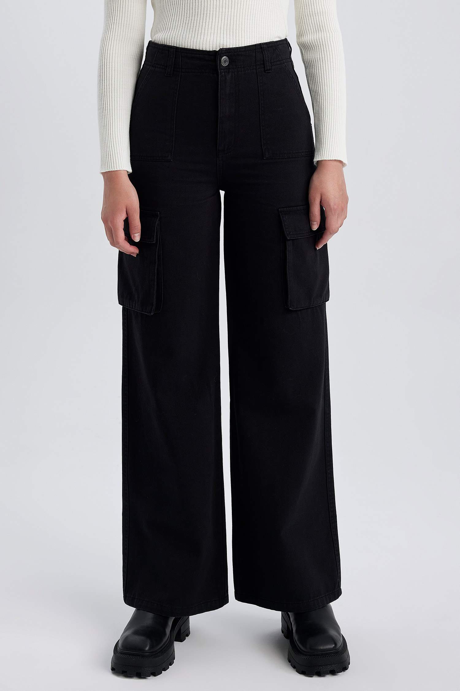 Gabardine Standard Cotton Trousers