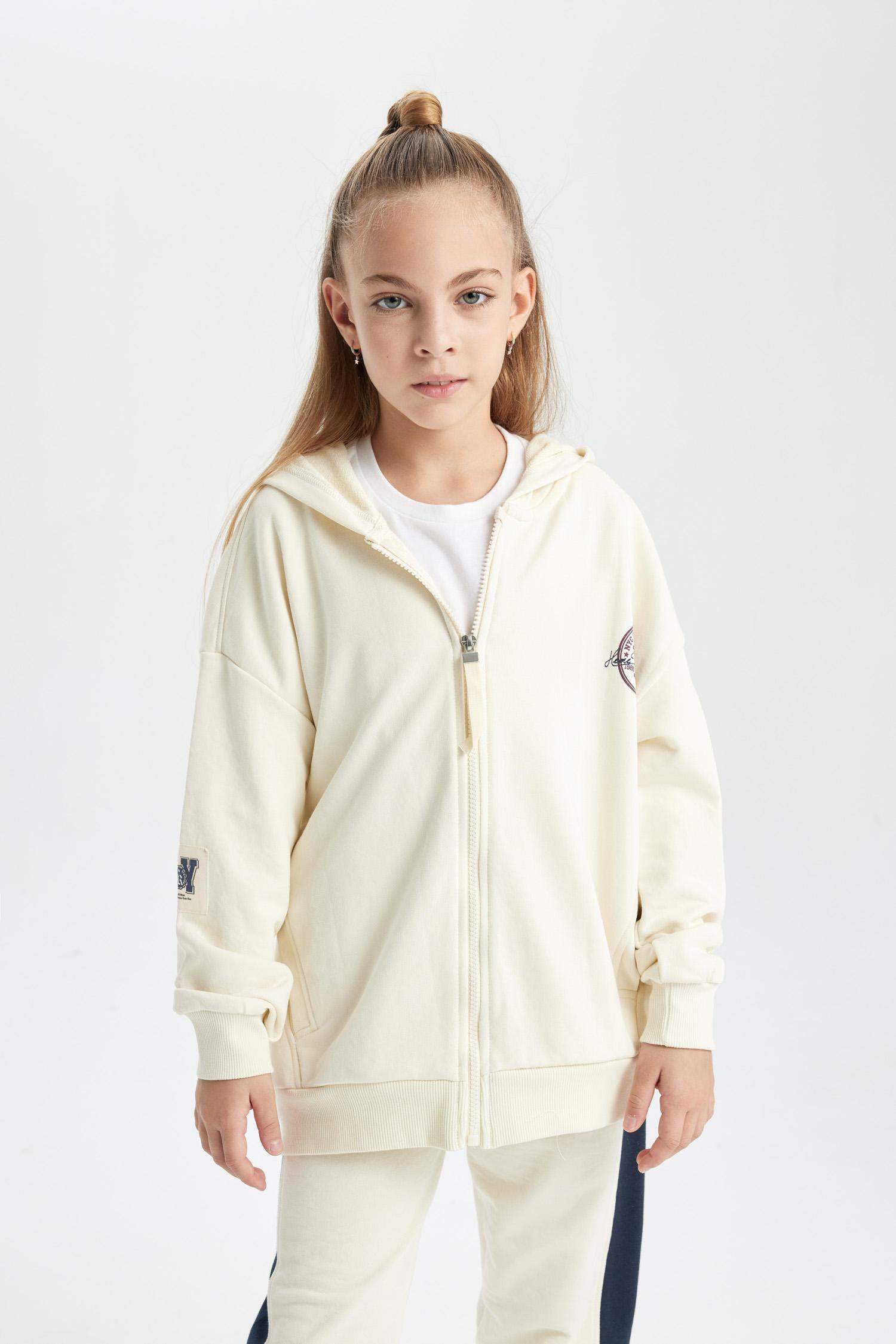 Кардиган с капюшоном для девочек, Школьная коллекция