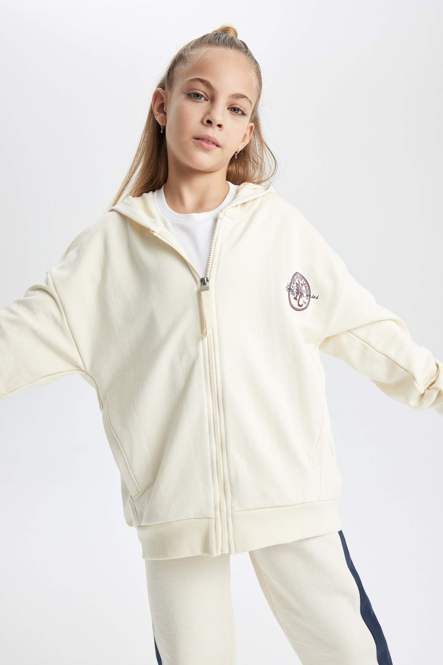 Кардиган с капюшоном для девочек, Школьная коллекция