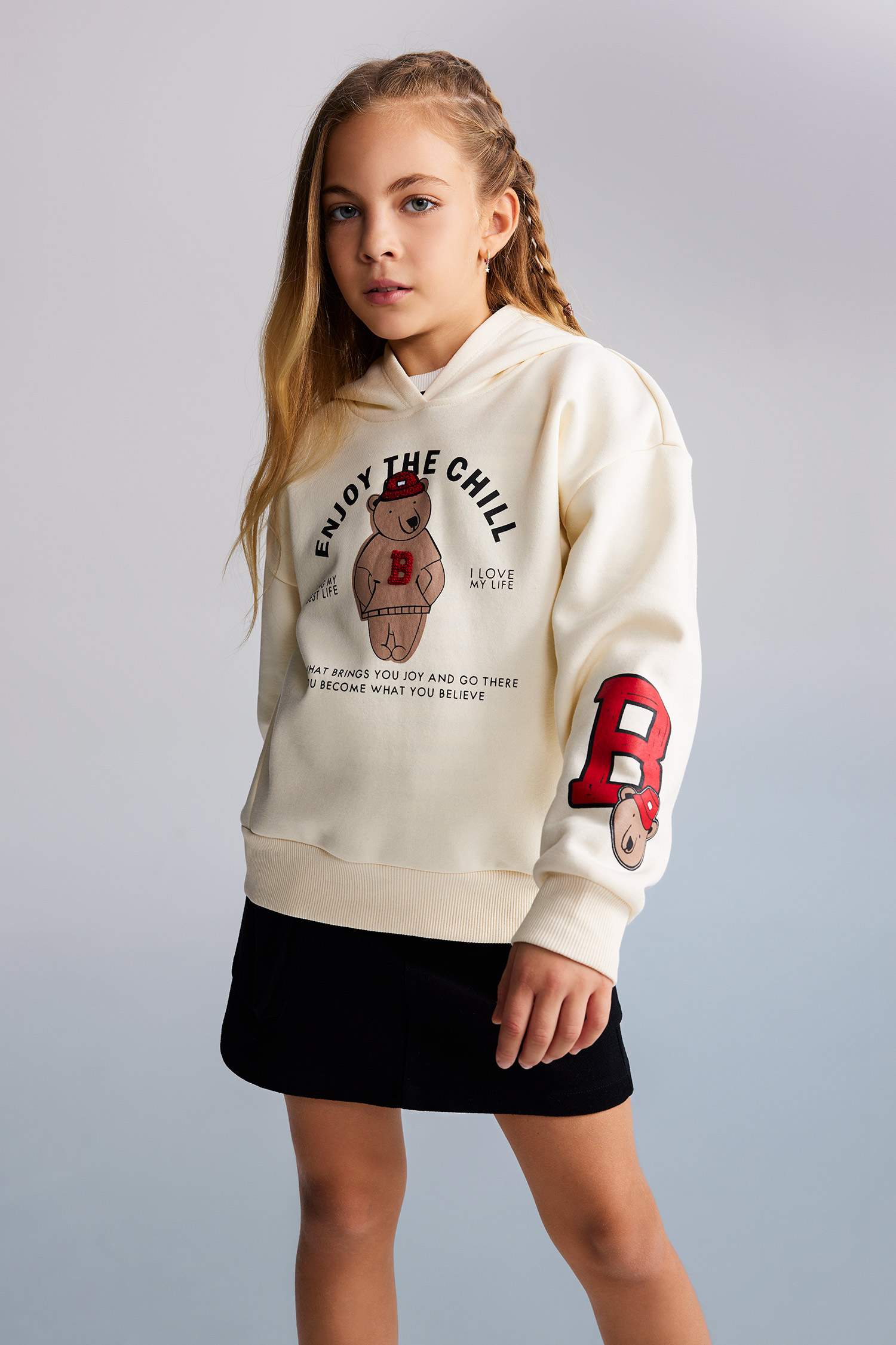 Свитшот с капюшоном для девочек