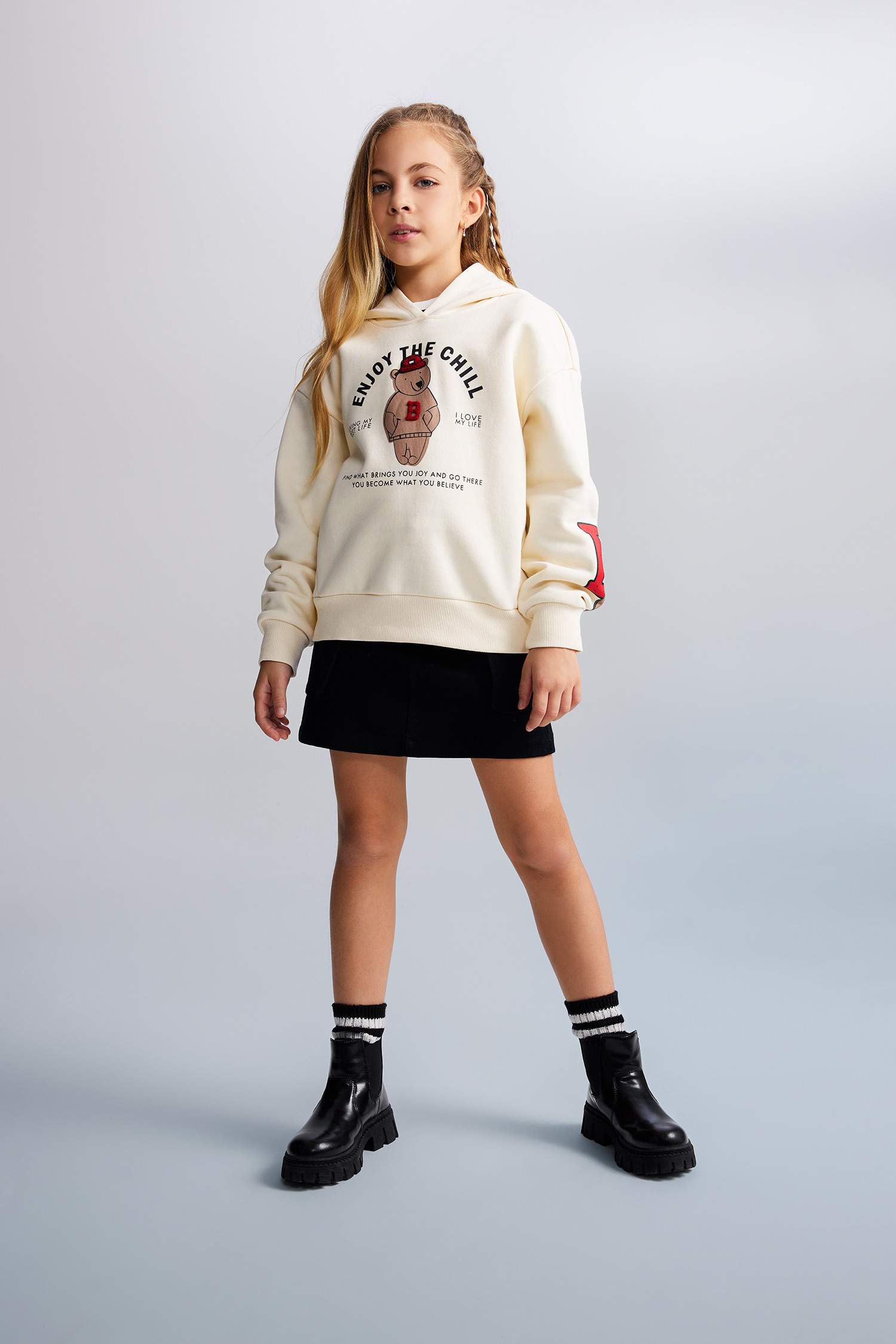 Свитшот с капюшоном для девочек