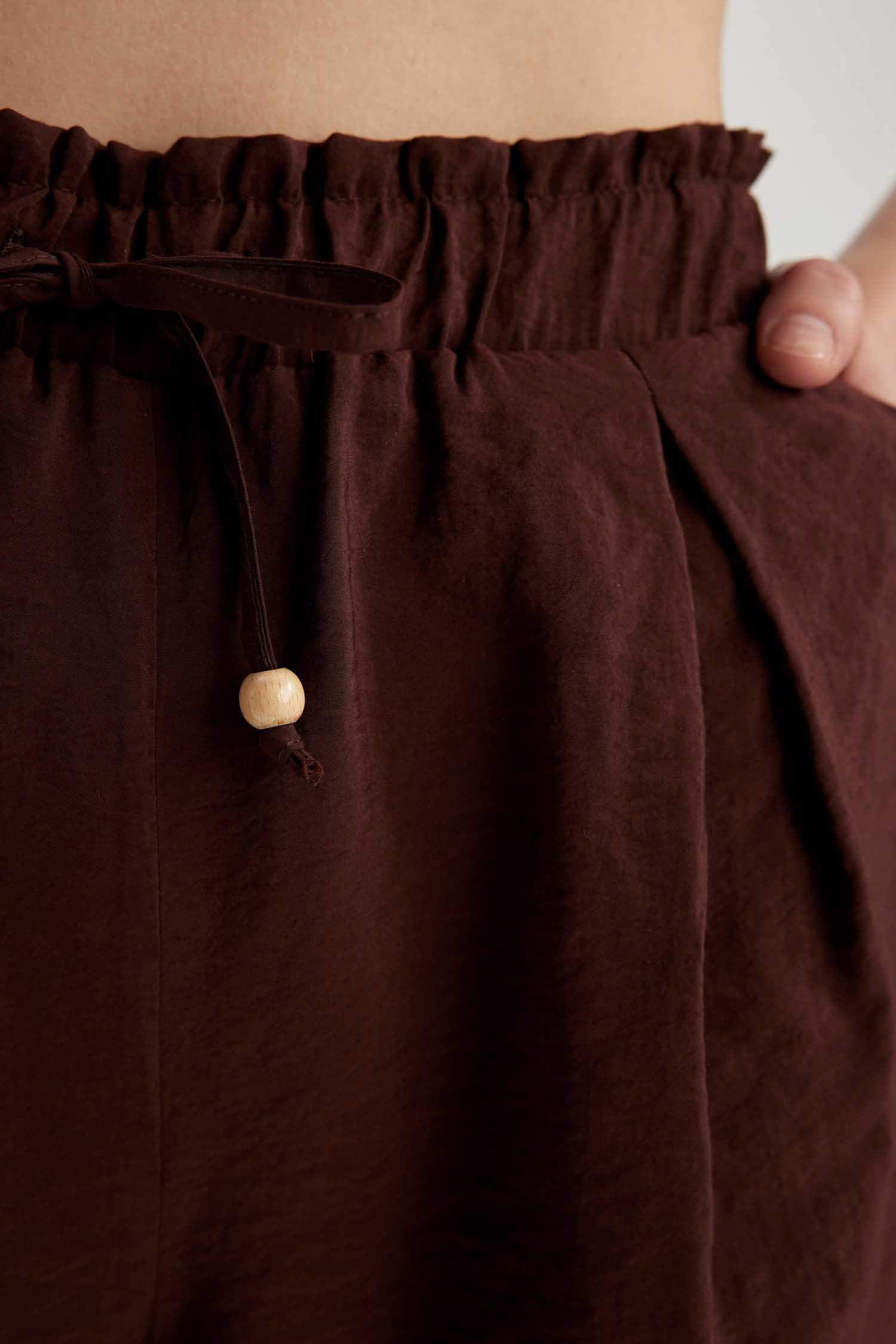 Short Taille haute Ourlet large