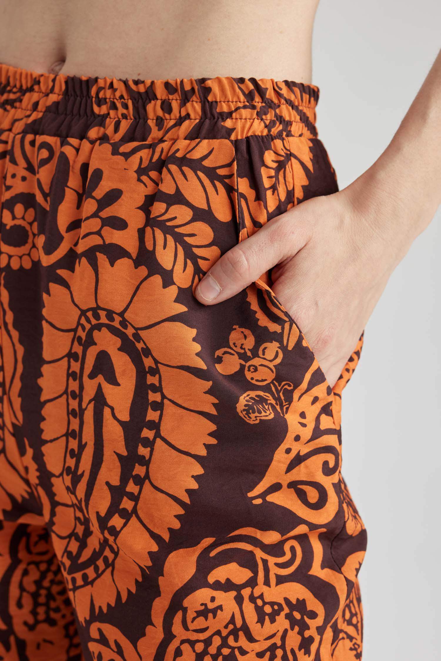 Straight Fit High Waist Flared Long Trousers