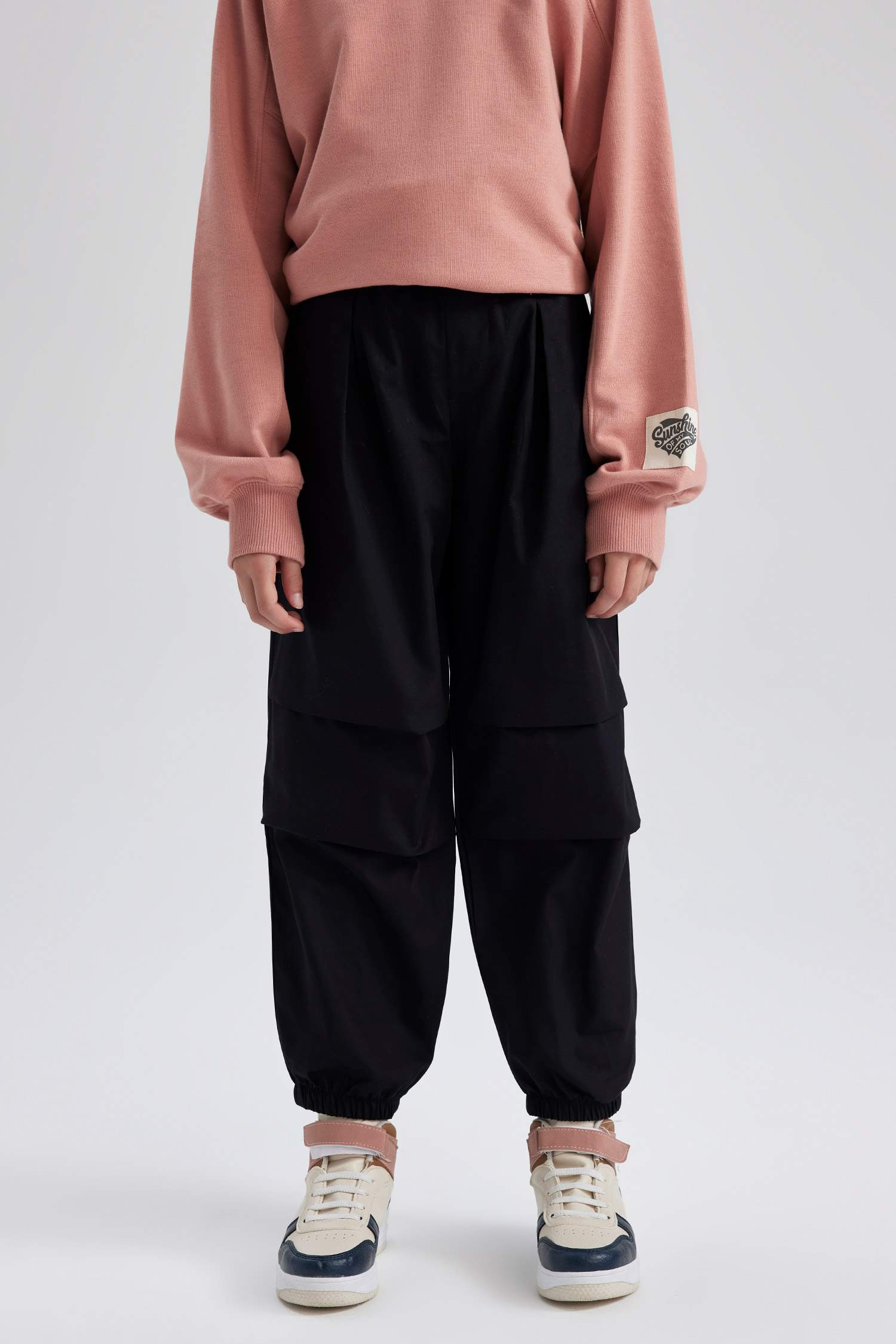 بنطلون باراشوت قطن بناتي