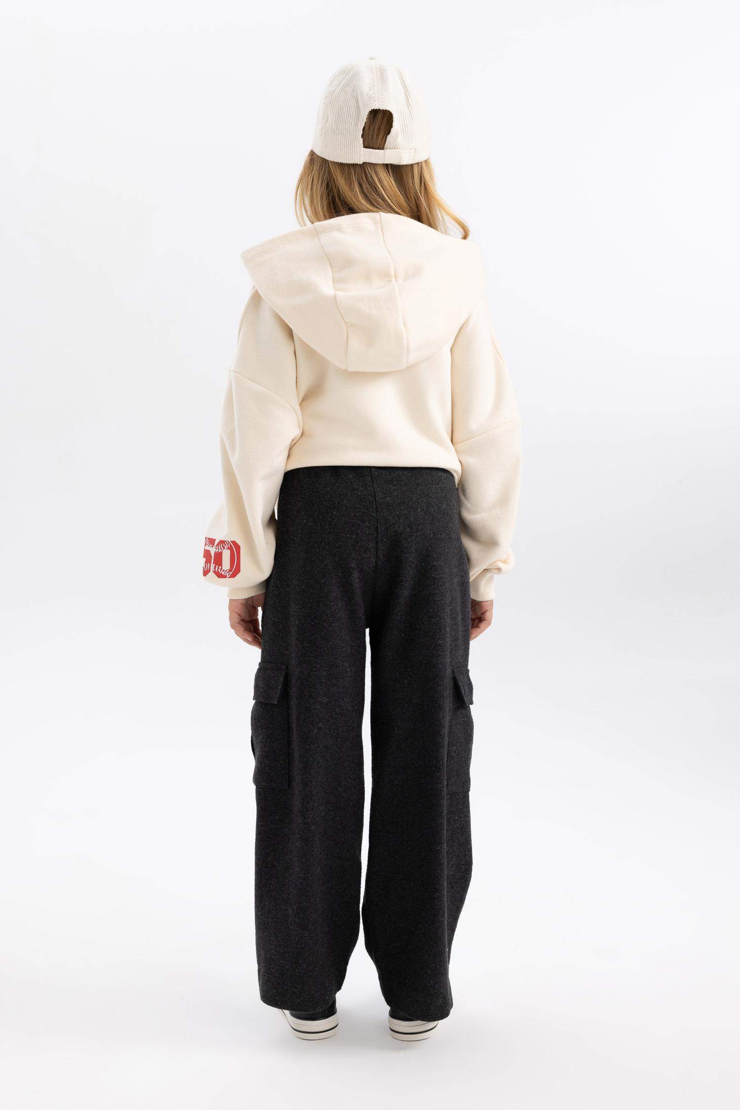 Kız Çocuk Wide Leg Kargo Geniş Paça Pamuklu Pantolon