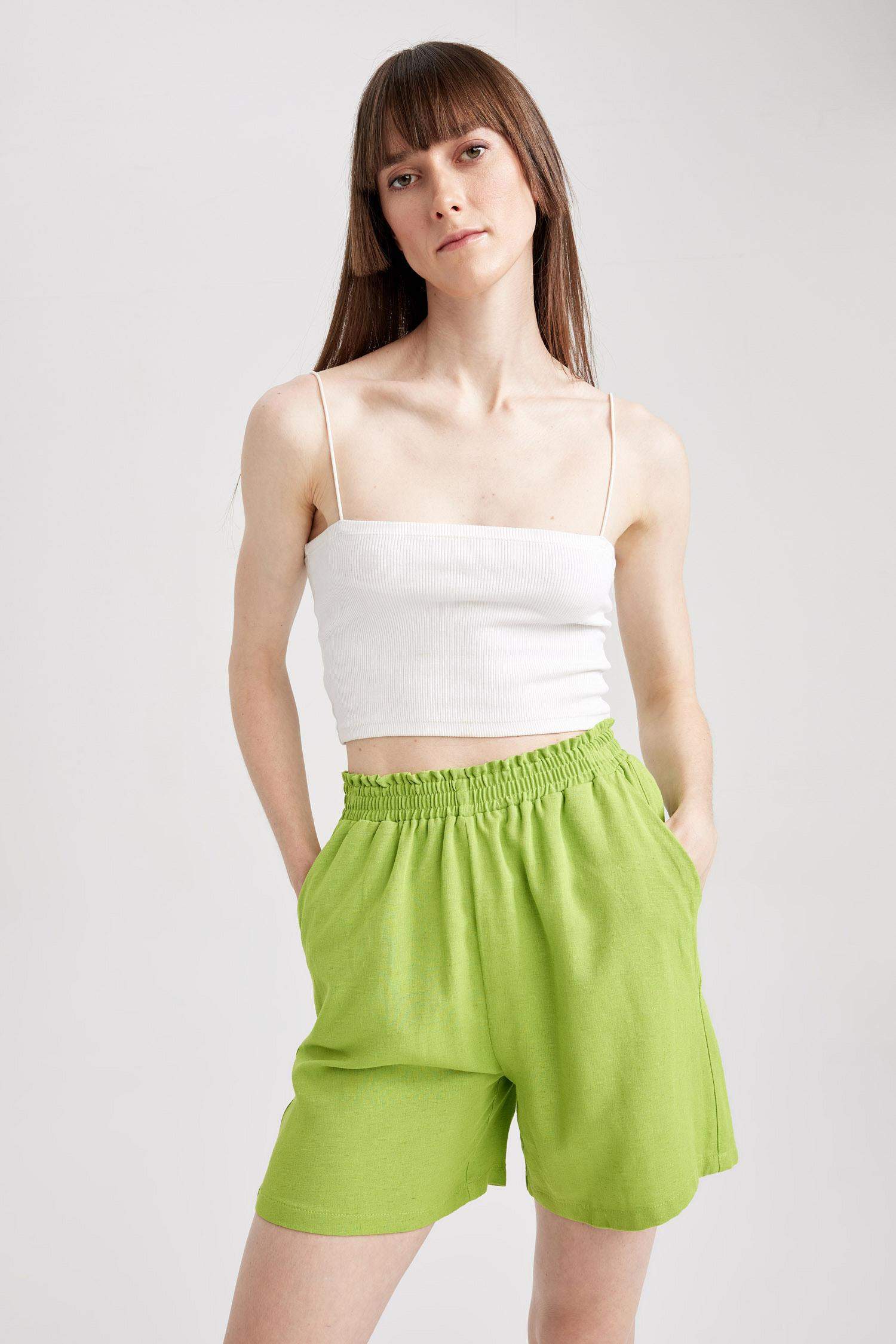 شورت كتاني وايد ليج بيبرباج