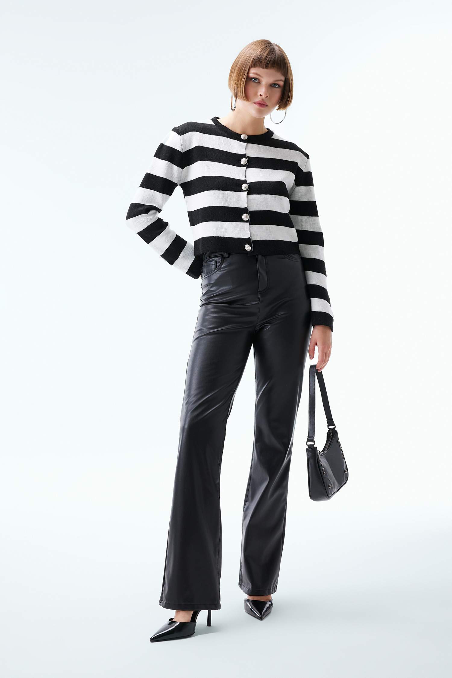 Regular Fit Crew Neck Pique Cardigan