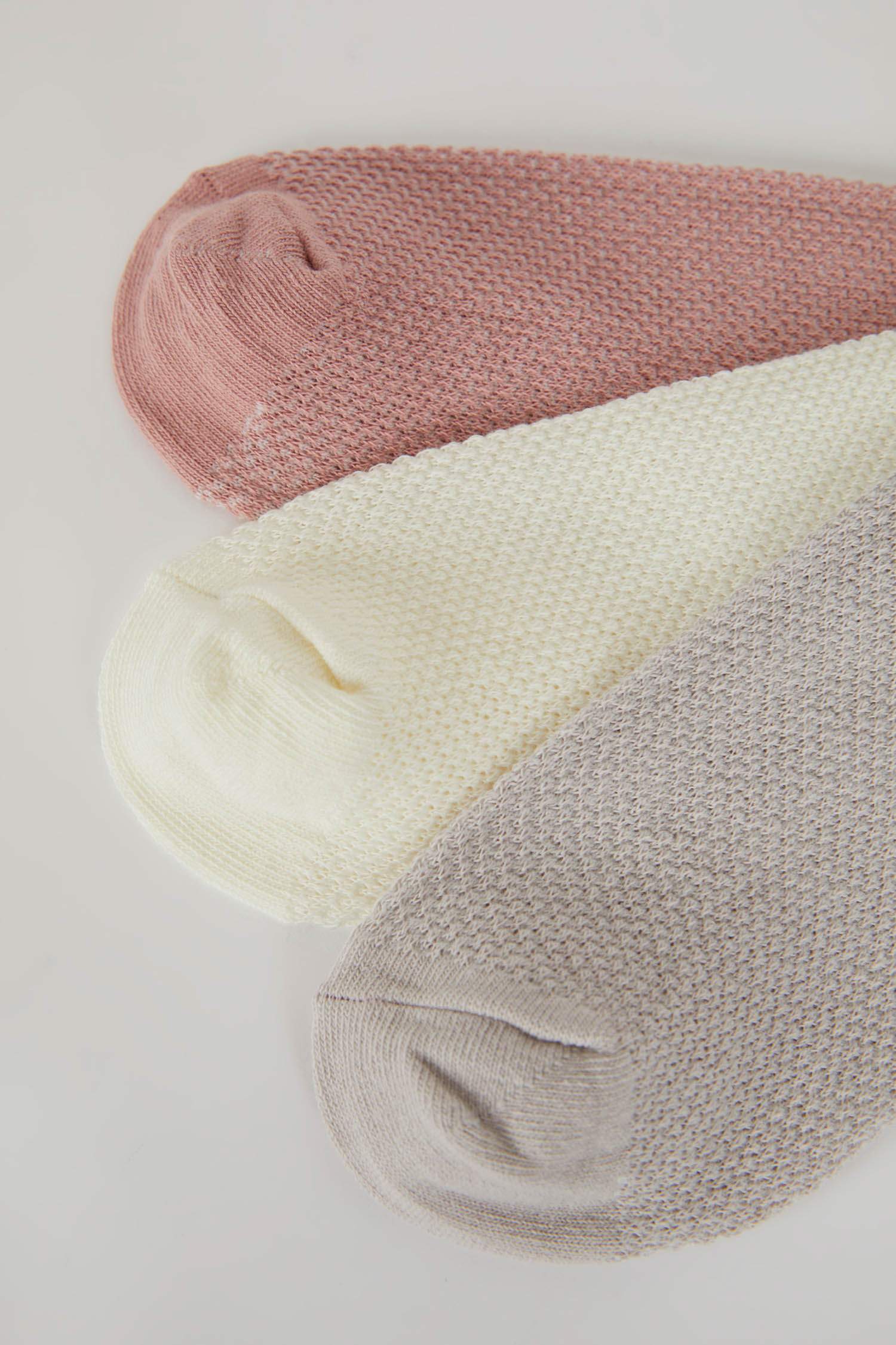 Kadın 3'lü Pamuklu Patik Çorap