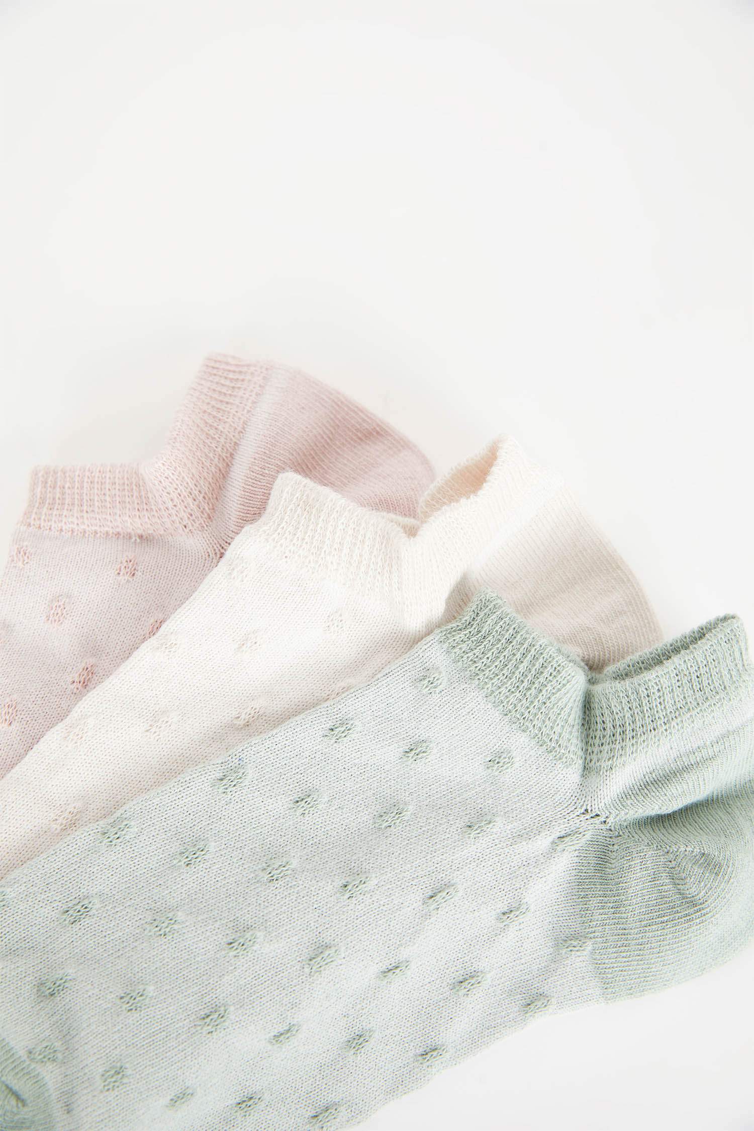 Kadın 3'lü Pamuklu Patik Çorap