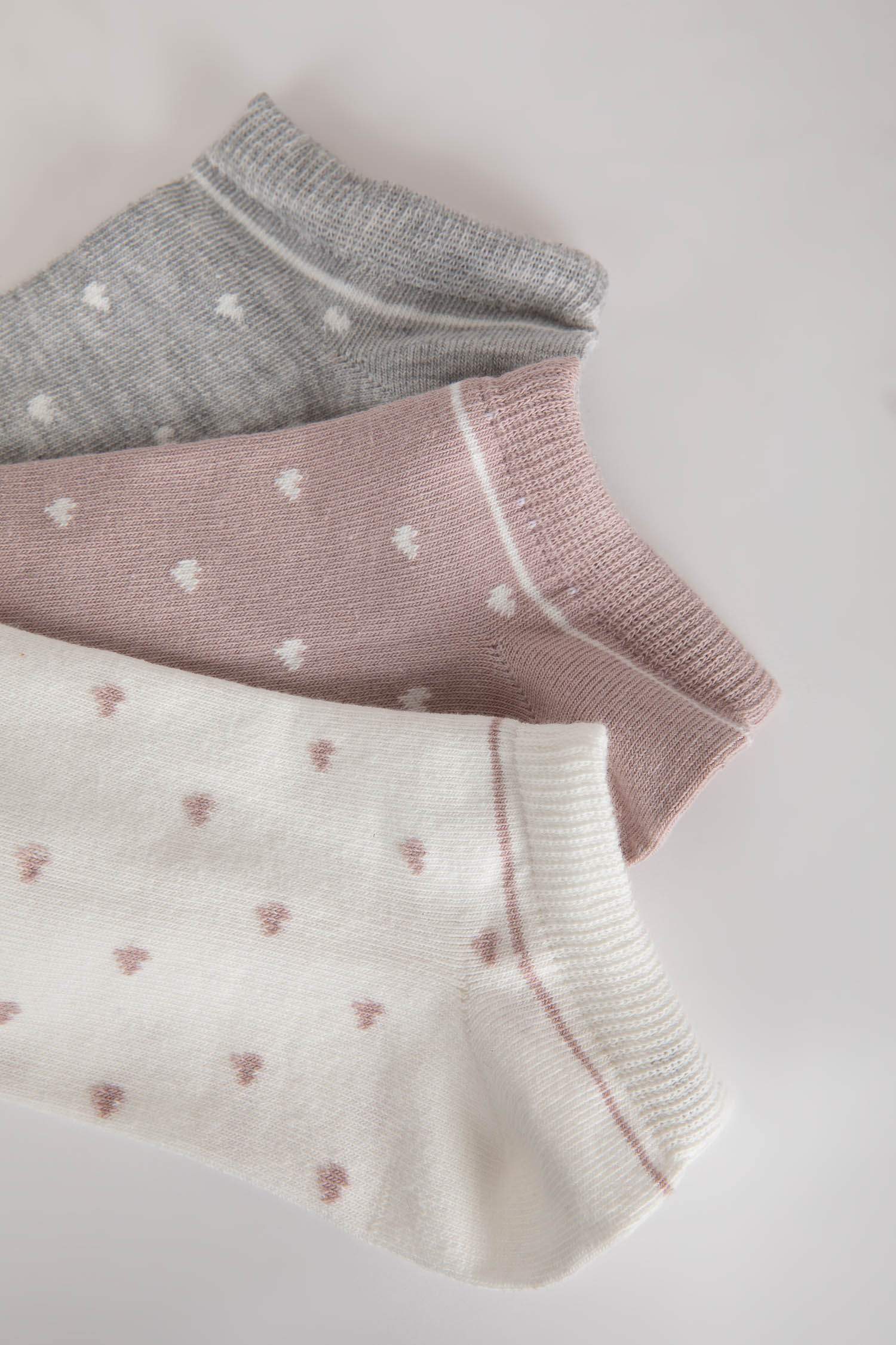 جوارب للنساء قصيرة قطن - 3 قطع