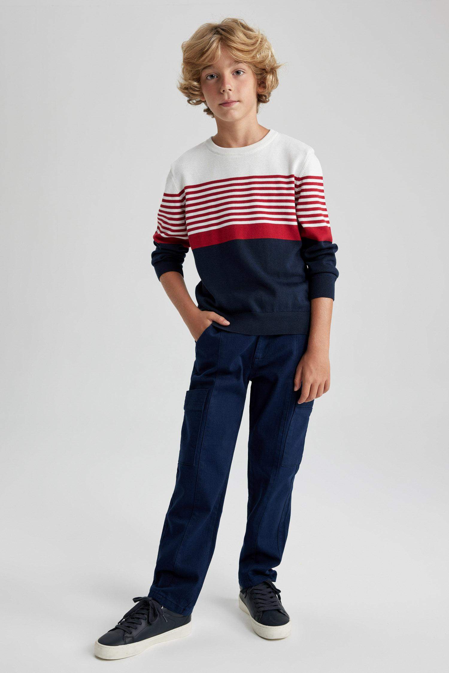 Erkek Çocuk Kargo Fit Standart Paça Twill Pantolon