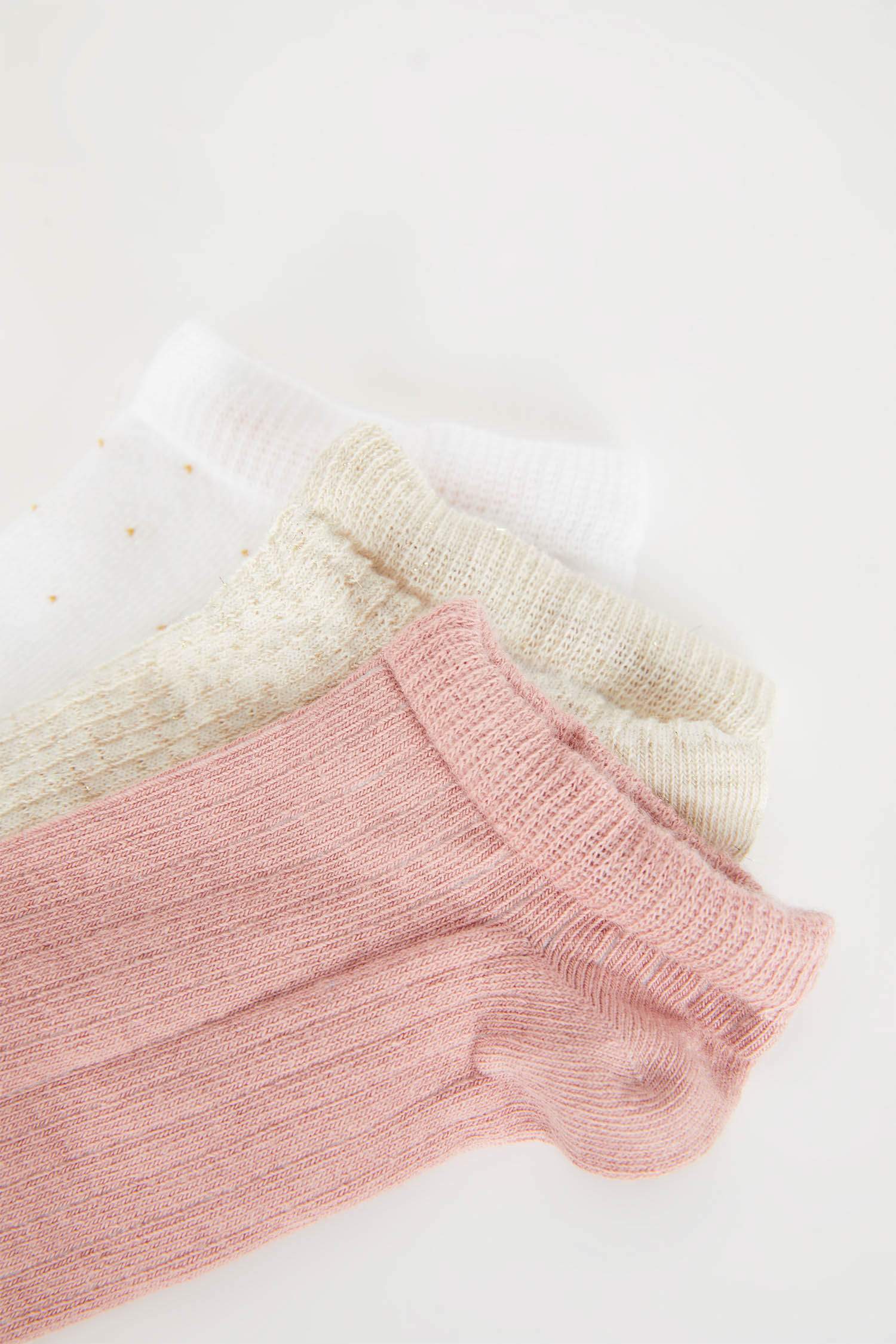 جوارب نسائي قصير قطن - 3 قطع