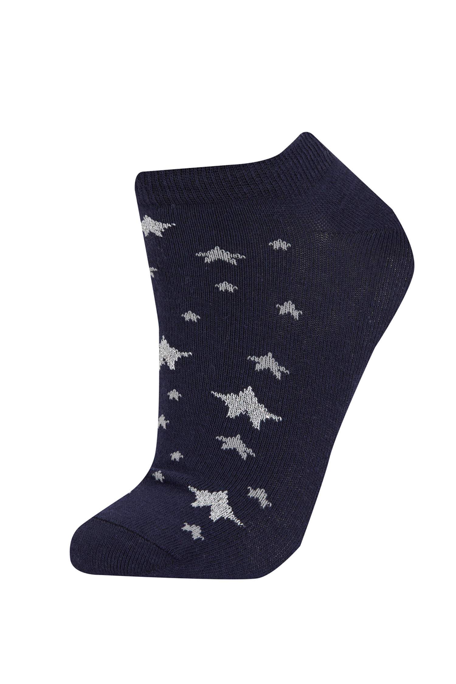 Kadın 3'lü Pamuklu Patik Çorap