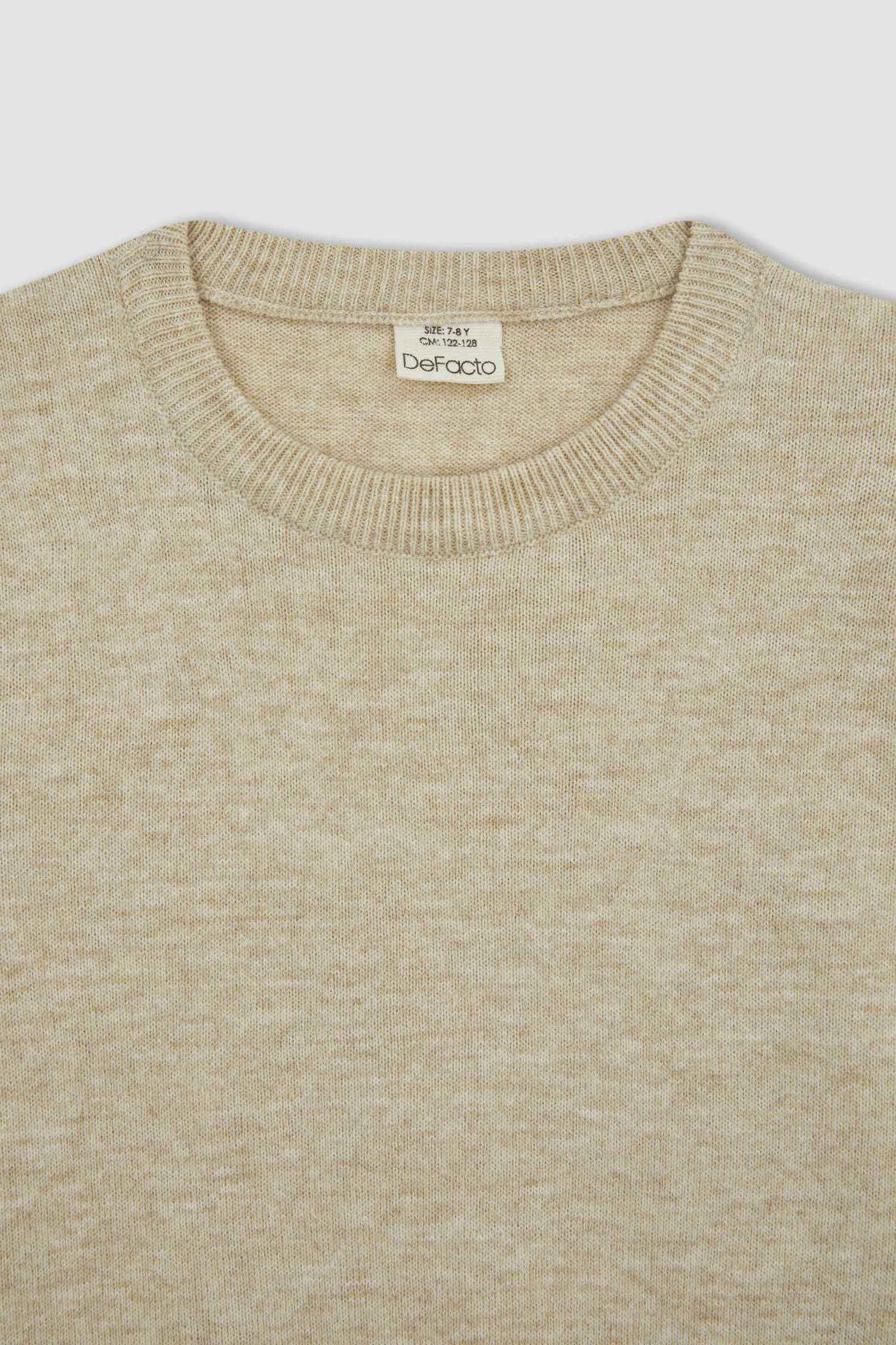 Пуловер стандартного кроя с круглым вырезом из трикотажа для мальчиков