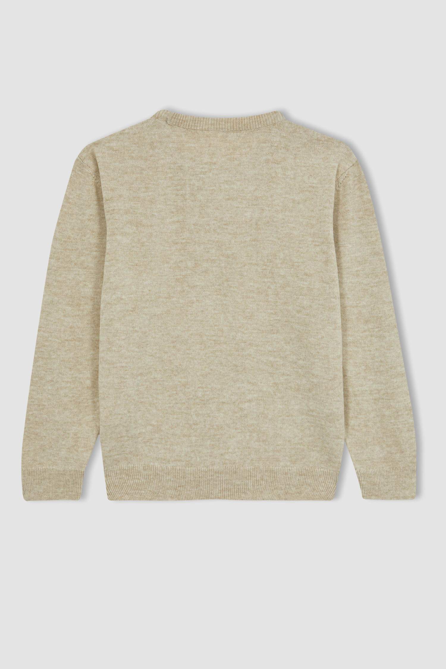 Пуловер стандартного кроя с круглым вырезом из трикотажа для мальчиков