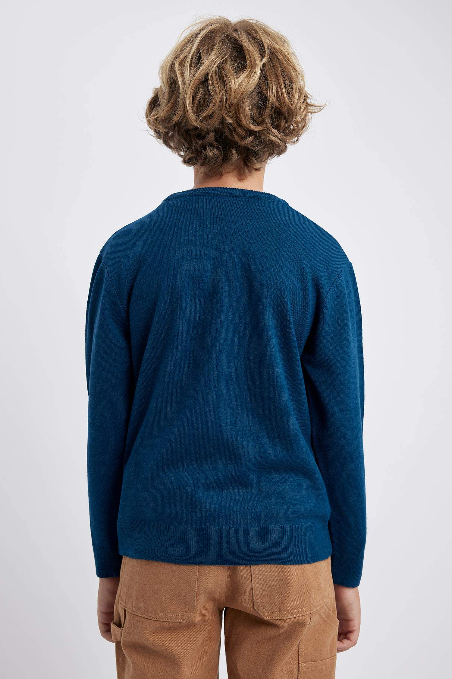 Boy Regular Fit Crew Neck Pullover