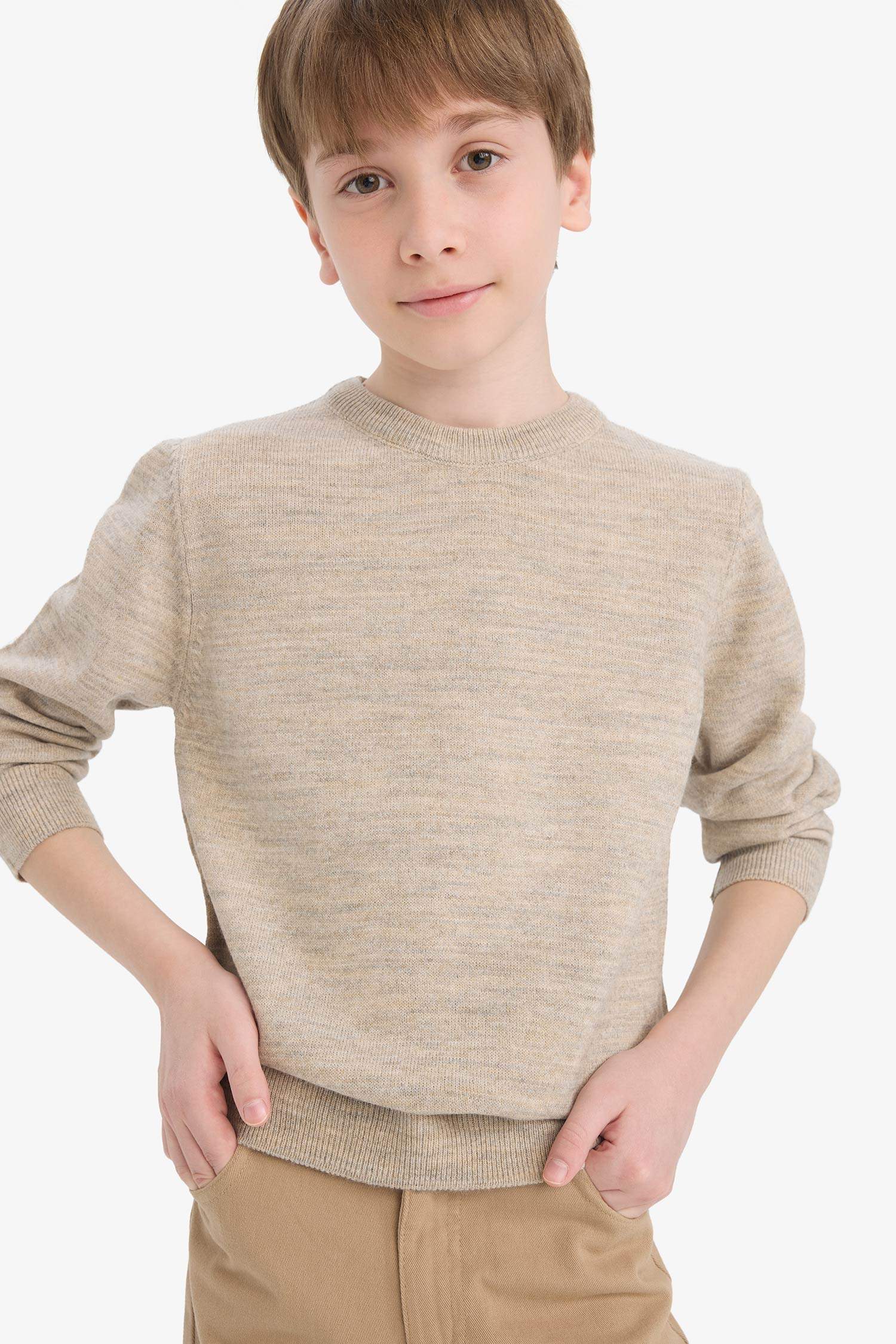 Erkek Çocuk Bisiklet Yaka Triko Kazak