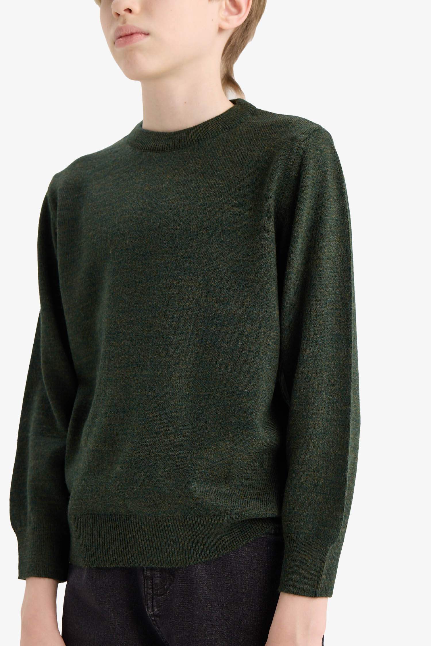 Erkek Çocuk Bisiklet Yaka Triko Kazak