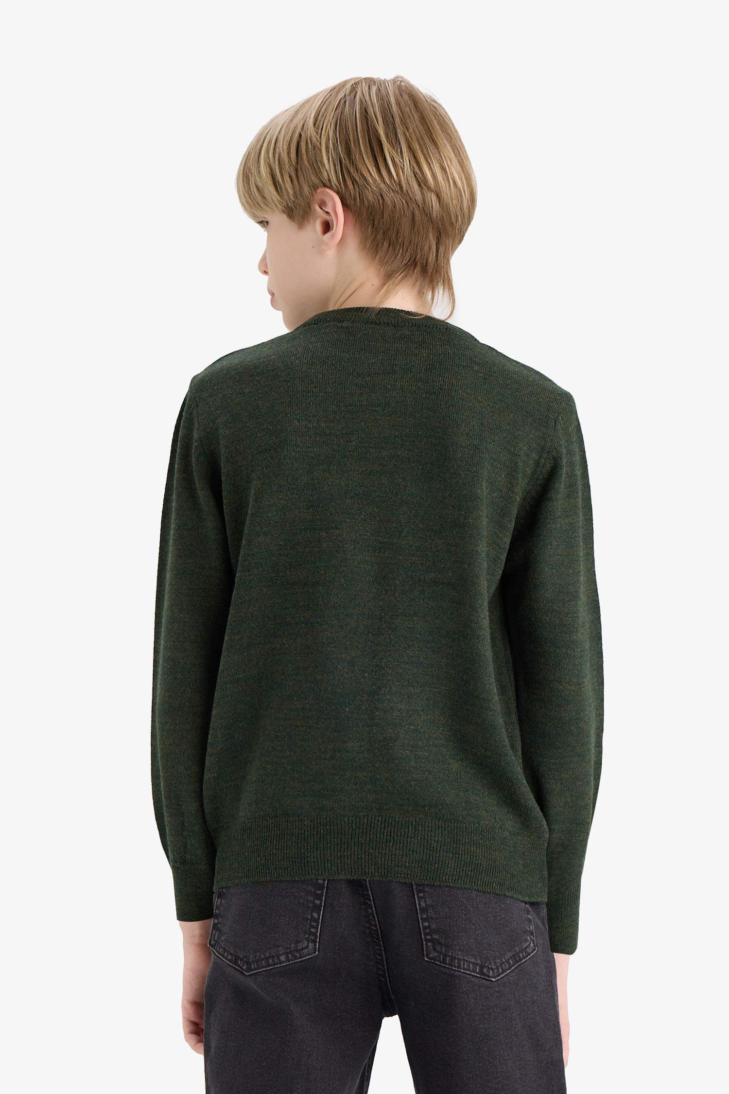 Erkek Çocuk Bisiklet Yaka Triko Kazak