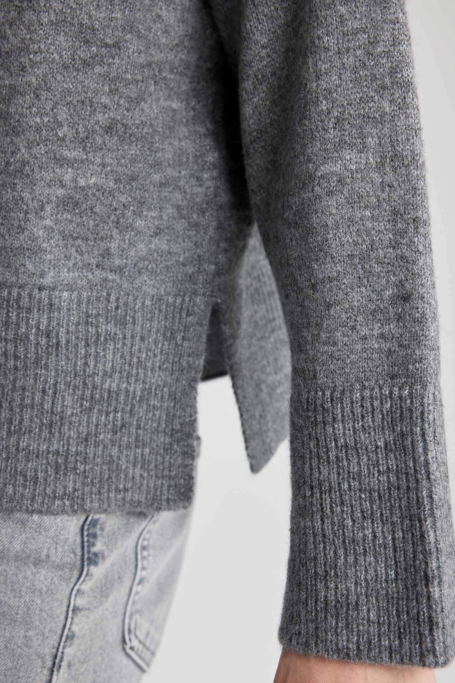 Relax Fit Bisiklet Yaka Triko Kazak