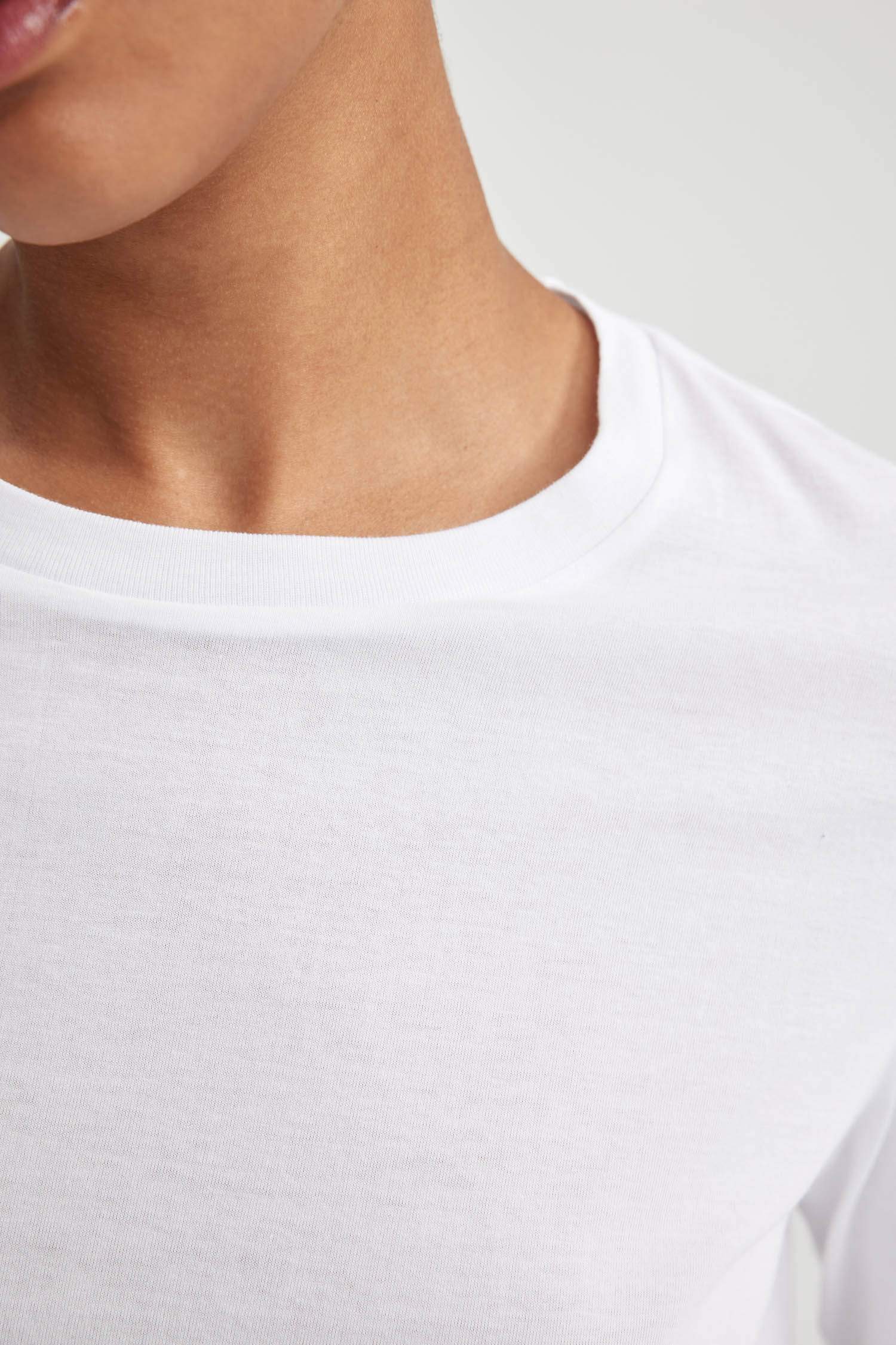 تيشيرت قطن ردن طويل قصة عادية