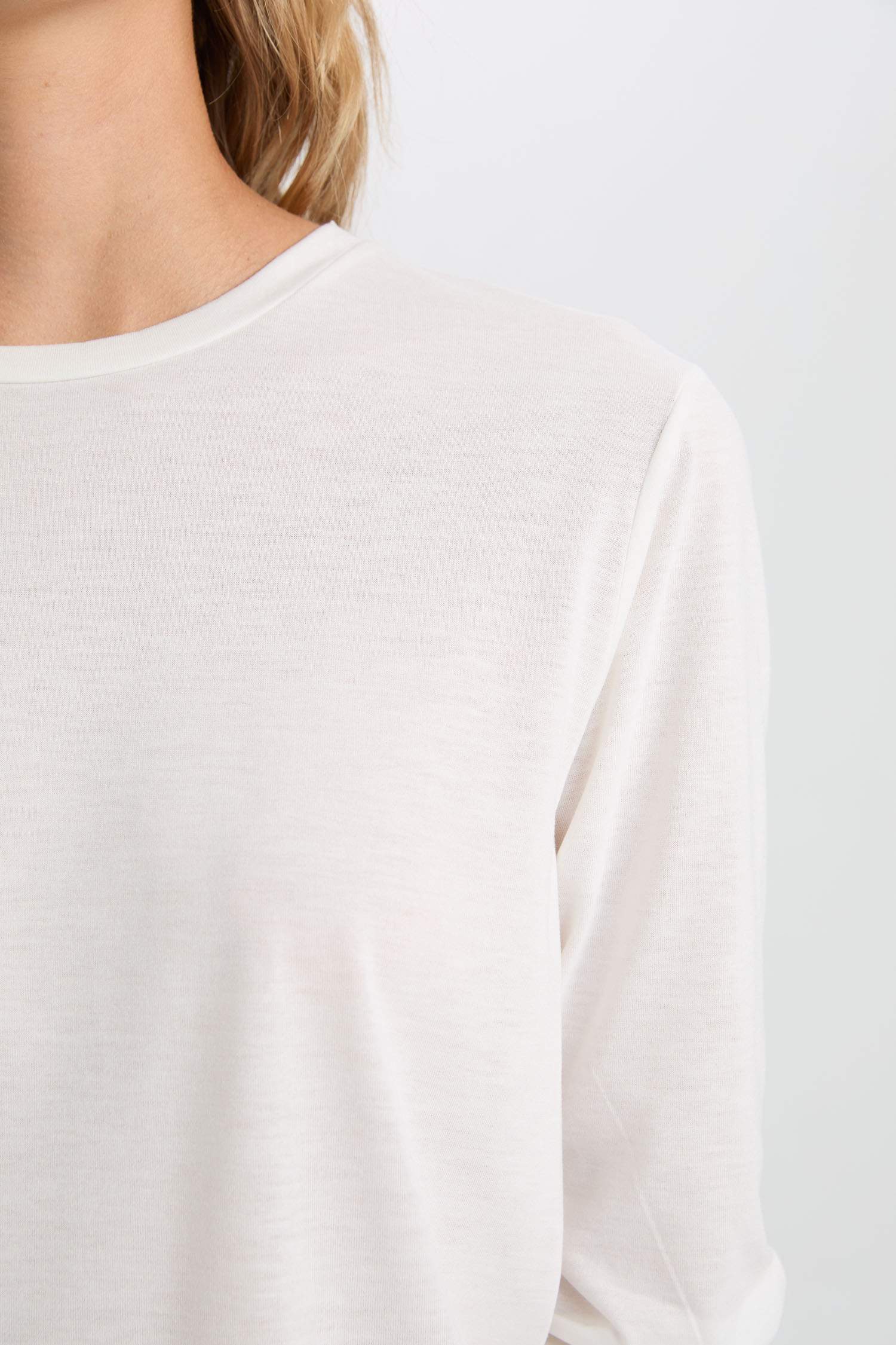 Regular Fit Bisiklet Yaka Basic Düz Casual Uzun Kollu Tişört