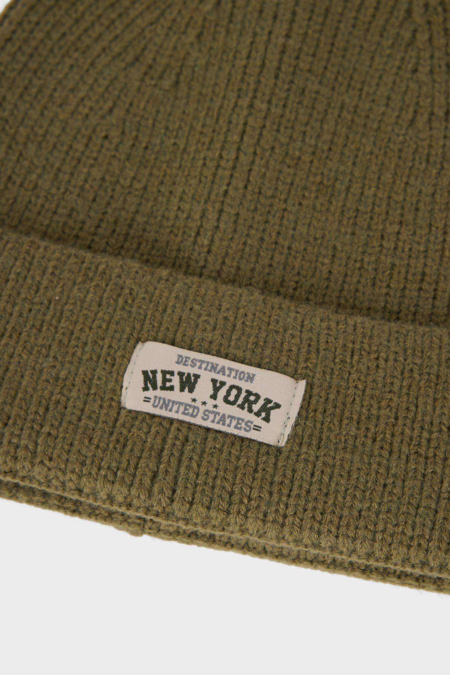 Boy Label Printed Knit Beanie