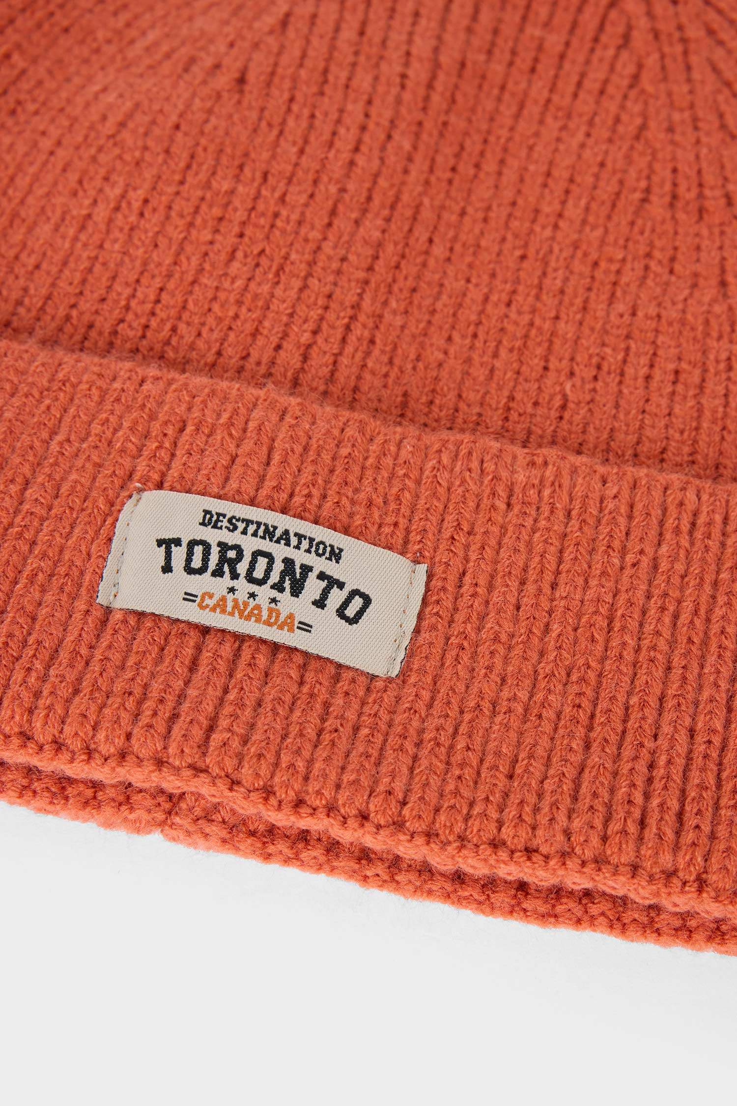 Erkek Etiket Baskılı Triko Bere