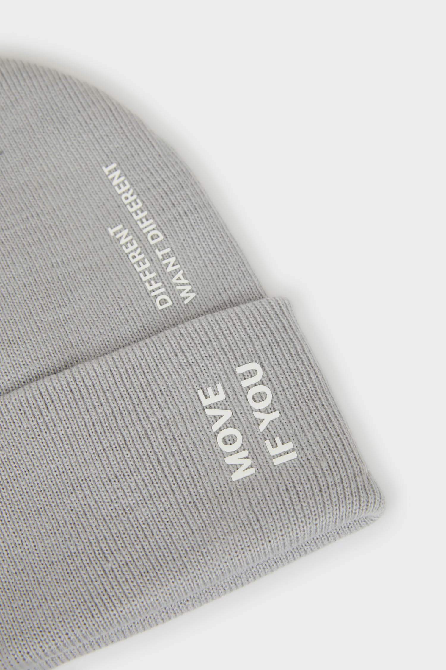 Erkek Baskılı Triko Bere