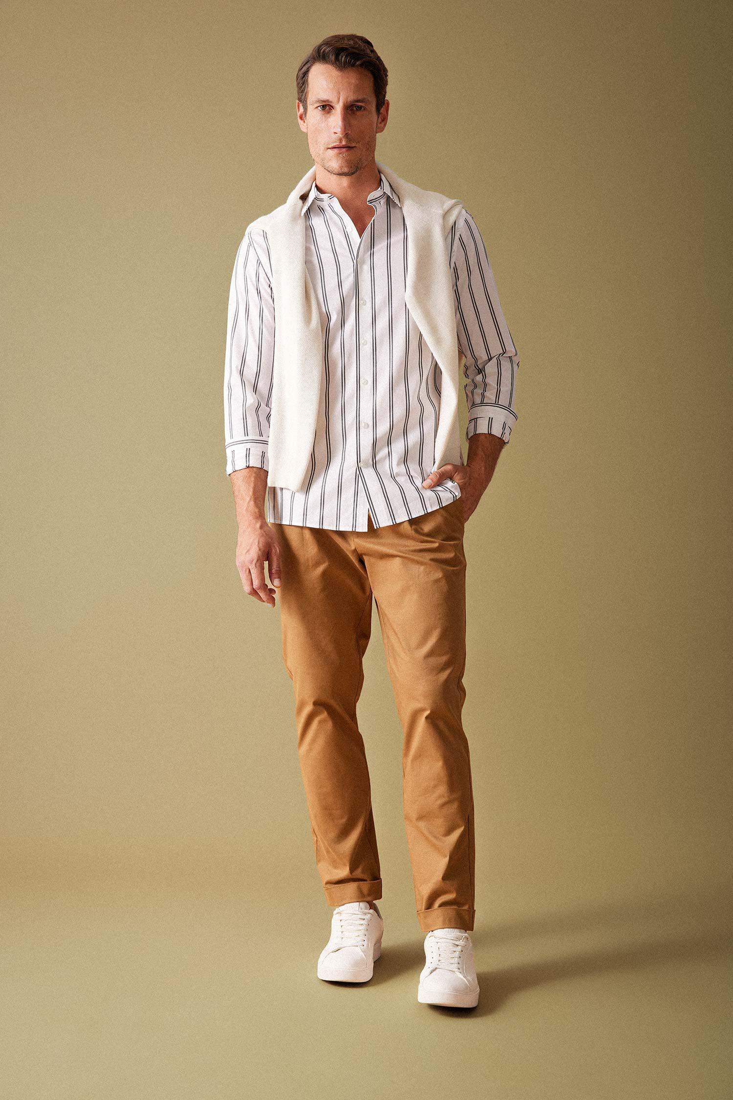 Gabardin Pantolon Tailored Regular Fit Cepli Duble Paça