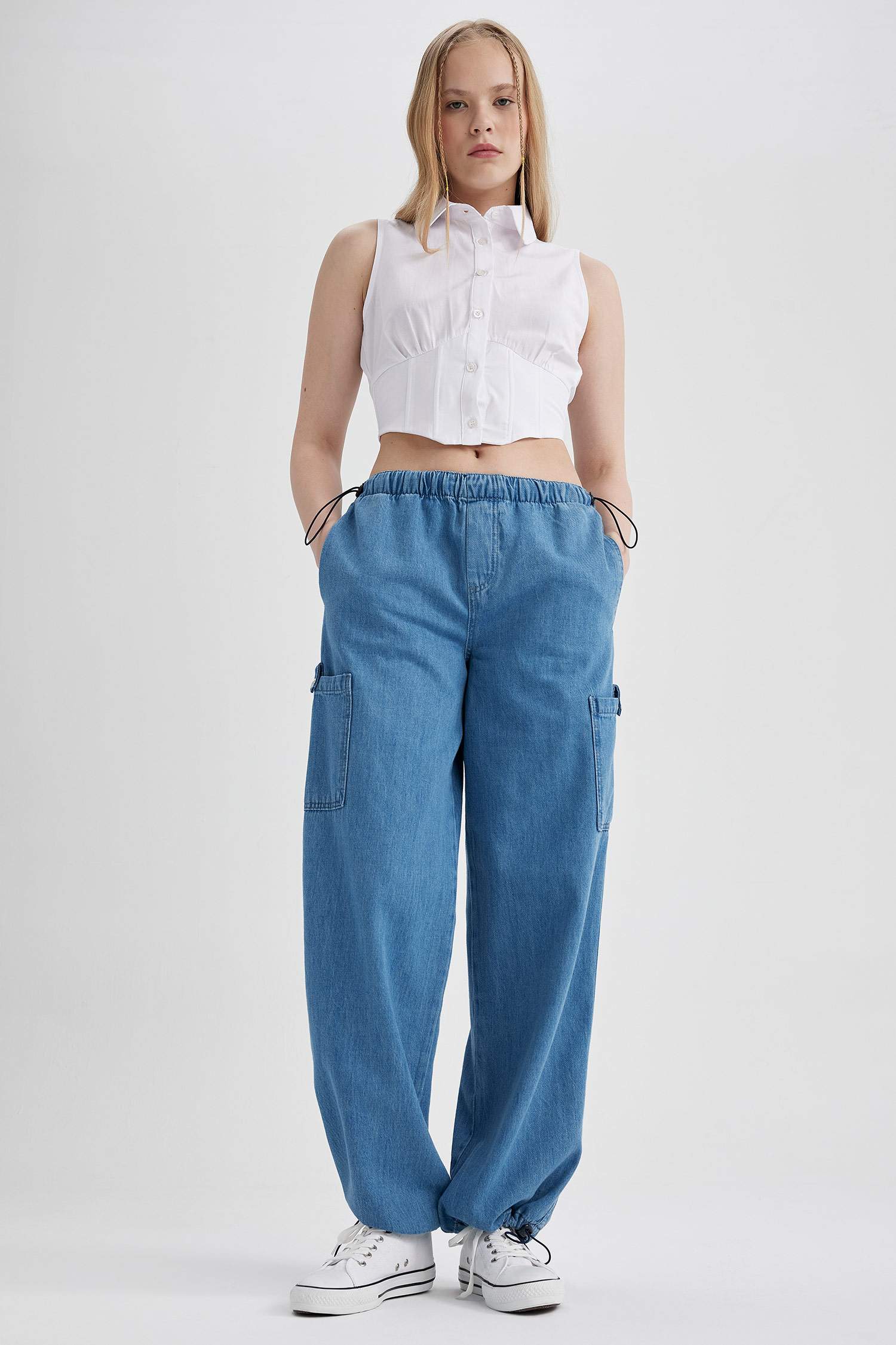 بنطلون جينز جوجر فيت