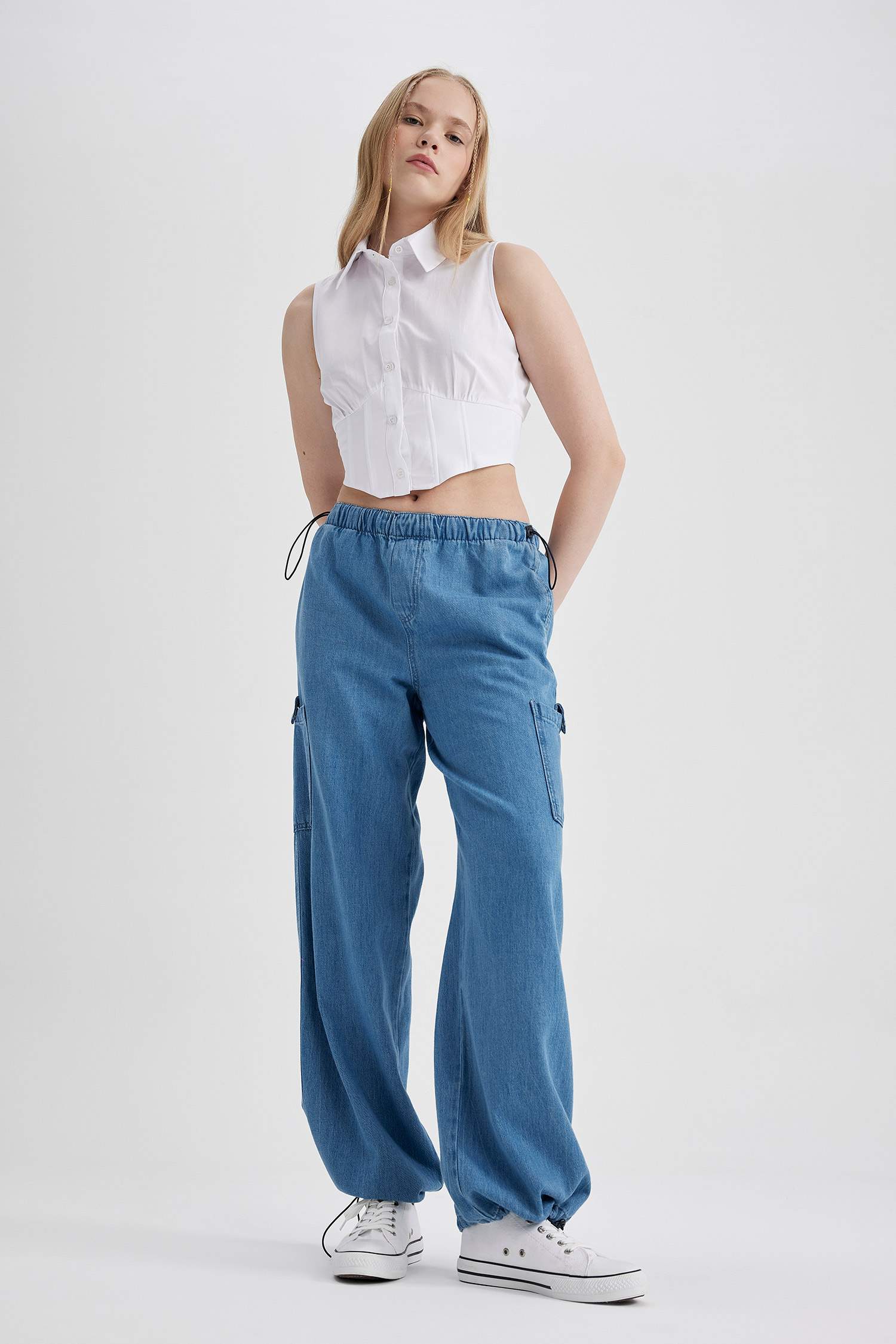 بنطلون جينز جوجر فيت